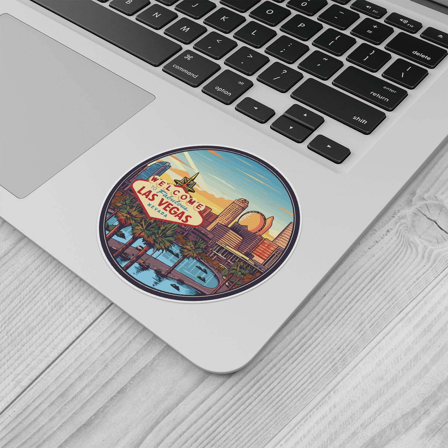 Las Vegas City Sticker - Waterproof Vinyl Decal for Car Bumper, Laptop, Water Bottle, Wall, and Window, Size - 5'' Longer Side