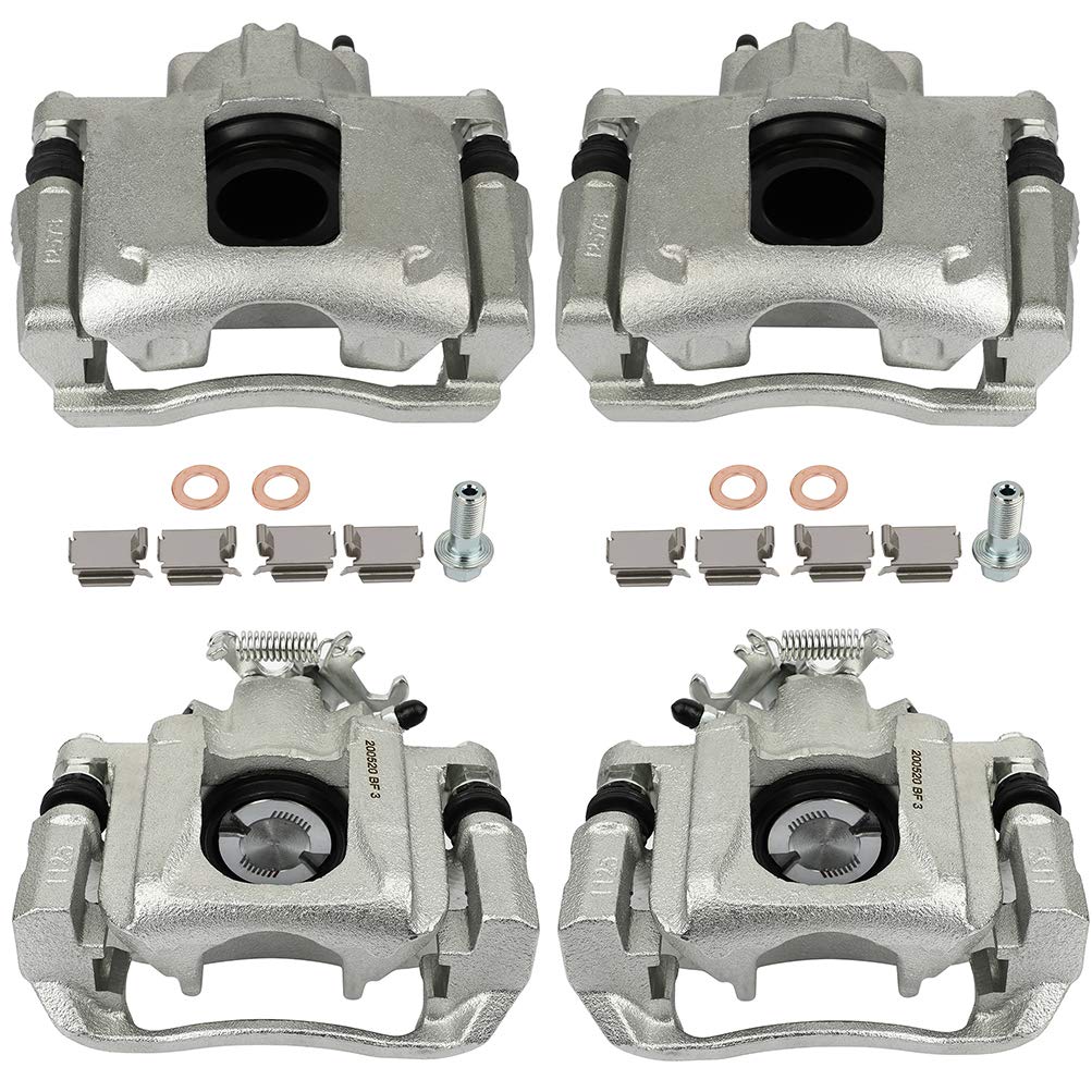 cciyu Front + Rear Brake Calipers With Bracket 18B5045 18B5044 18B5081 18B5080 For Chrysler 2008-2012 For Dodge 2008-2016 For Vo