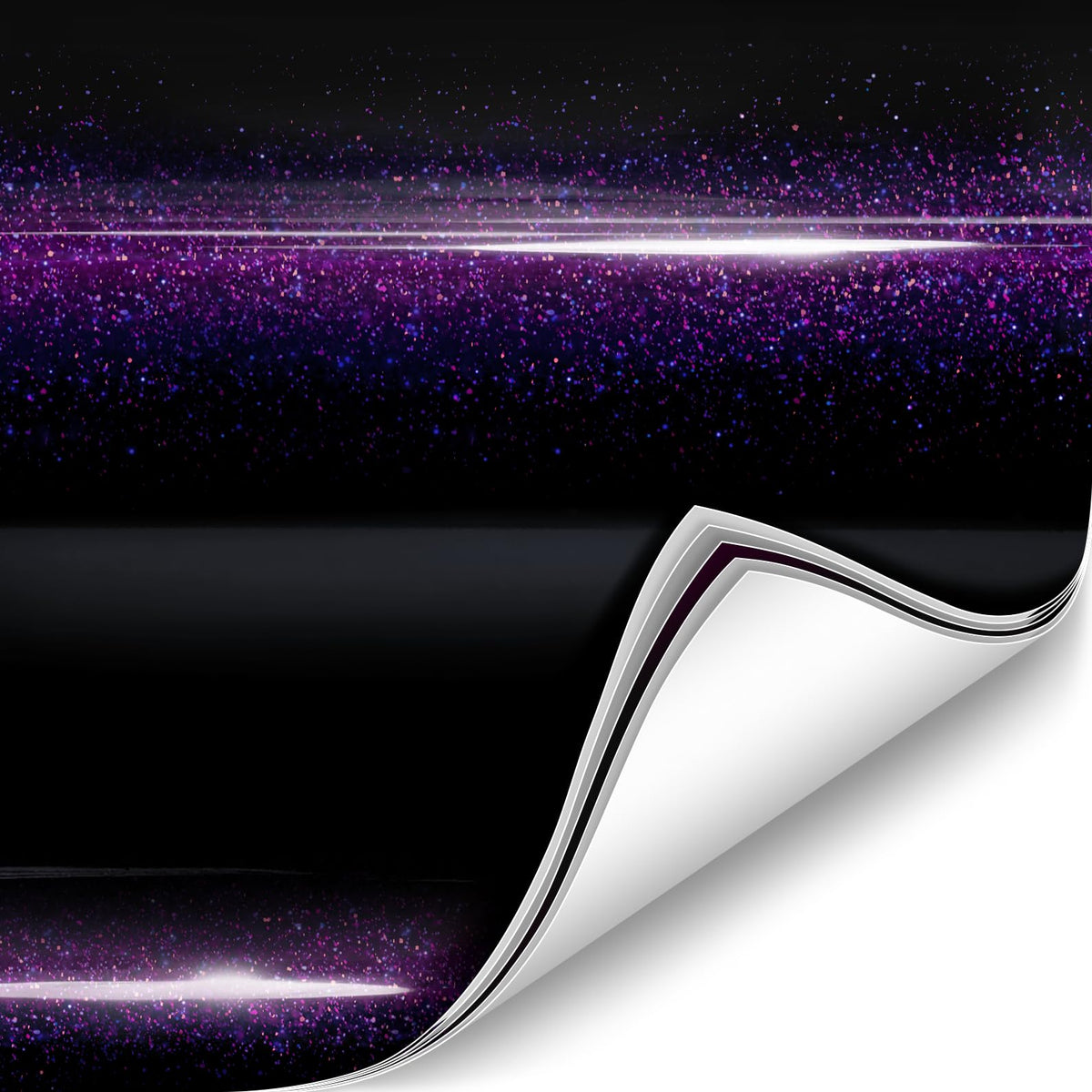 Colorfusion Ppf By Vvivid, Gloss Cosmic Purple Dry Apply Ppf Vinyl Car Wrap Roll 10Ft X 5Ft