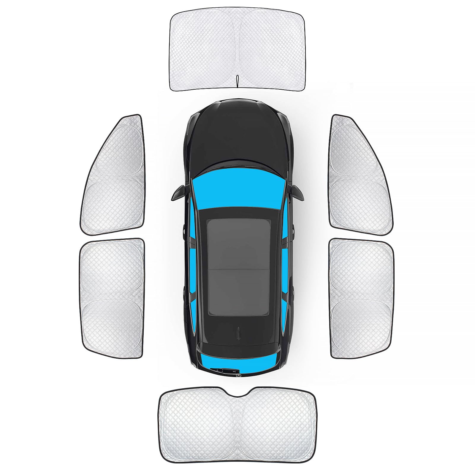Kmf Windshield Sun Shade Replacement For Acura Mdx Accessories 2021-2024, Side Window Sun Shade Cover Sun Visor Shield Cover, Re