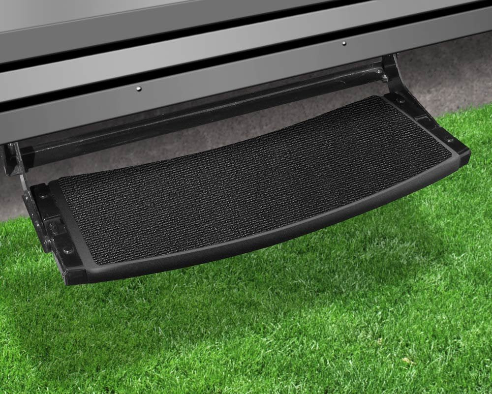 Prest-O-Fit 2-0374 Outrigger Radius Rv Step Rug Black Onyx 22 In. Wide