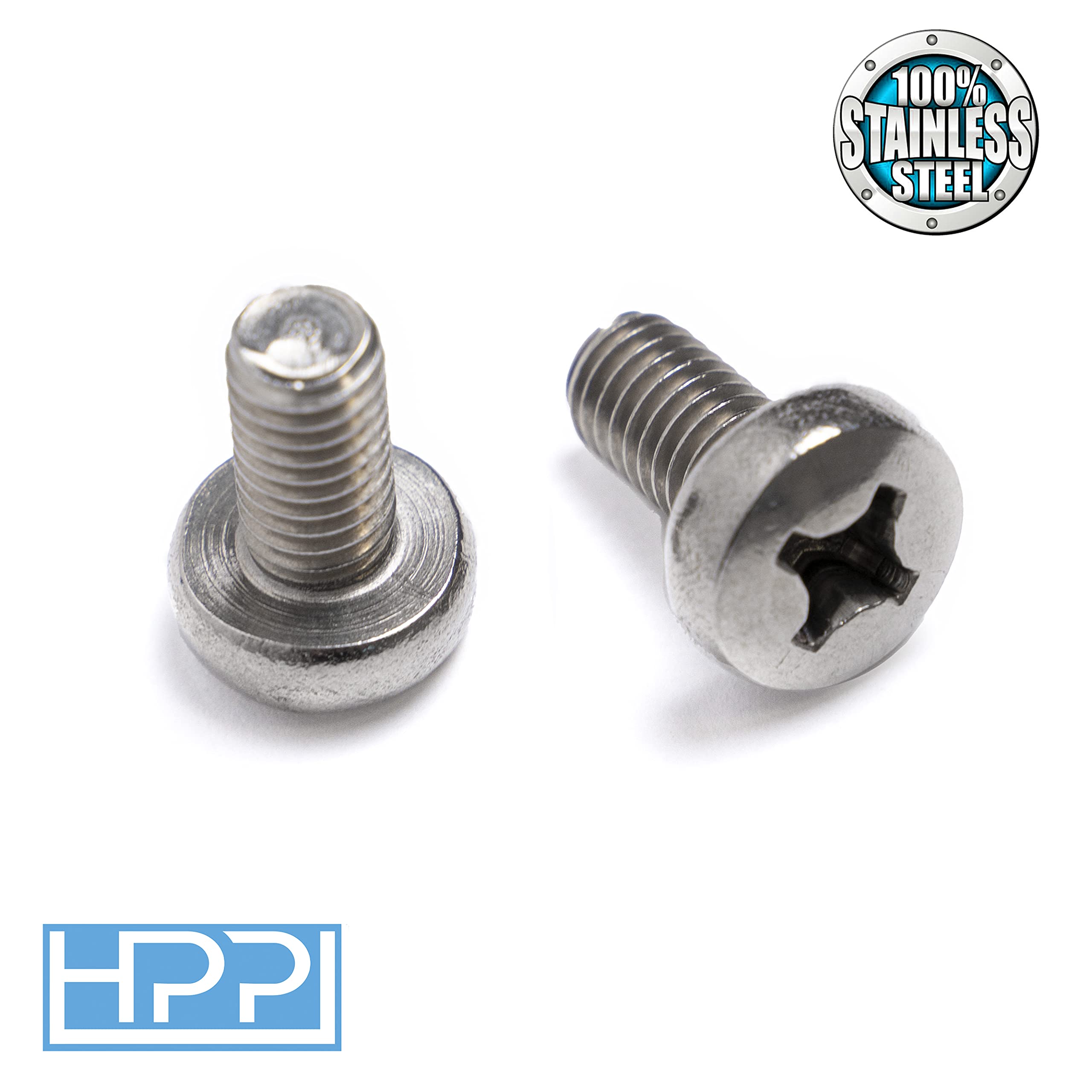 HPP Stainless Steel License Plate Screws for Audi Models - Durable, Compact Size 0.50 X 0.35 X 0.50, Perfect Fit and Finish