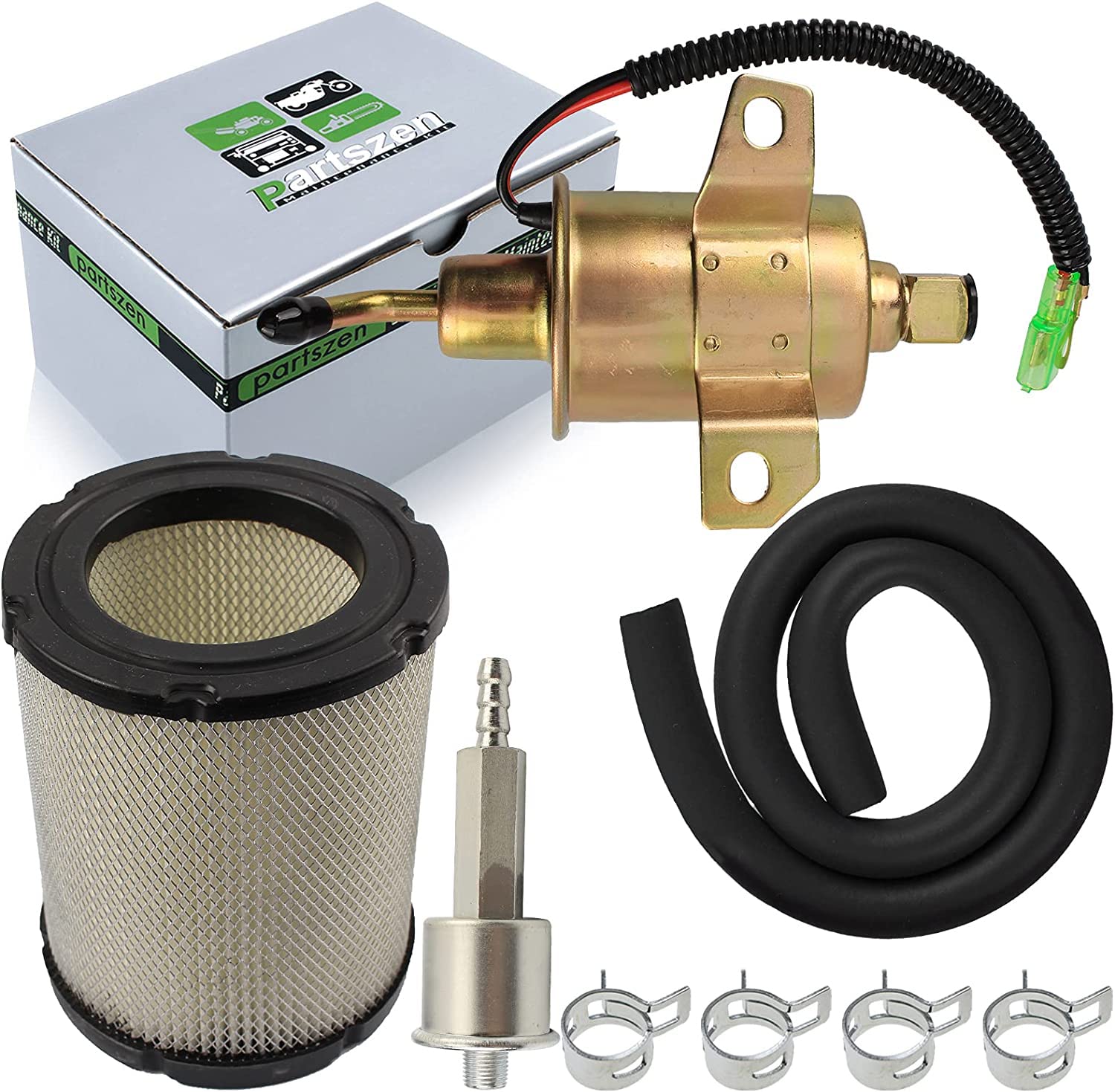 Partszen 149-2311 Fuel Pump With 149-2457 Fuel Filter Tune Up Kit For Onan Cummins Generator 4000 4Kw Microlite Microquiet Generators Parts With 1403280 Air Filter