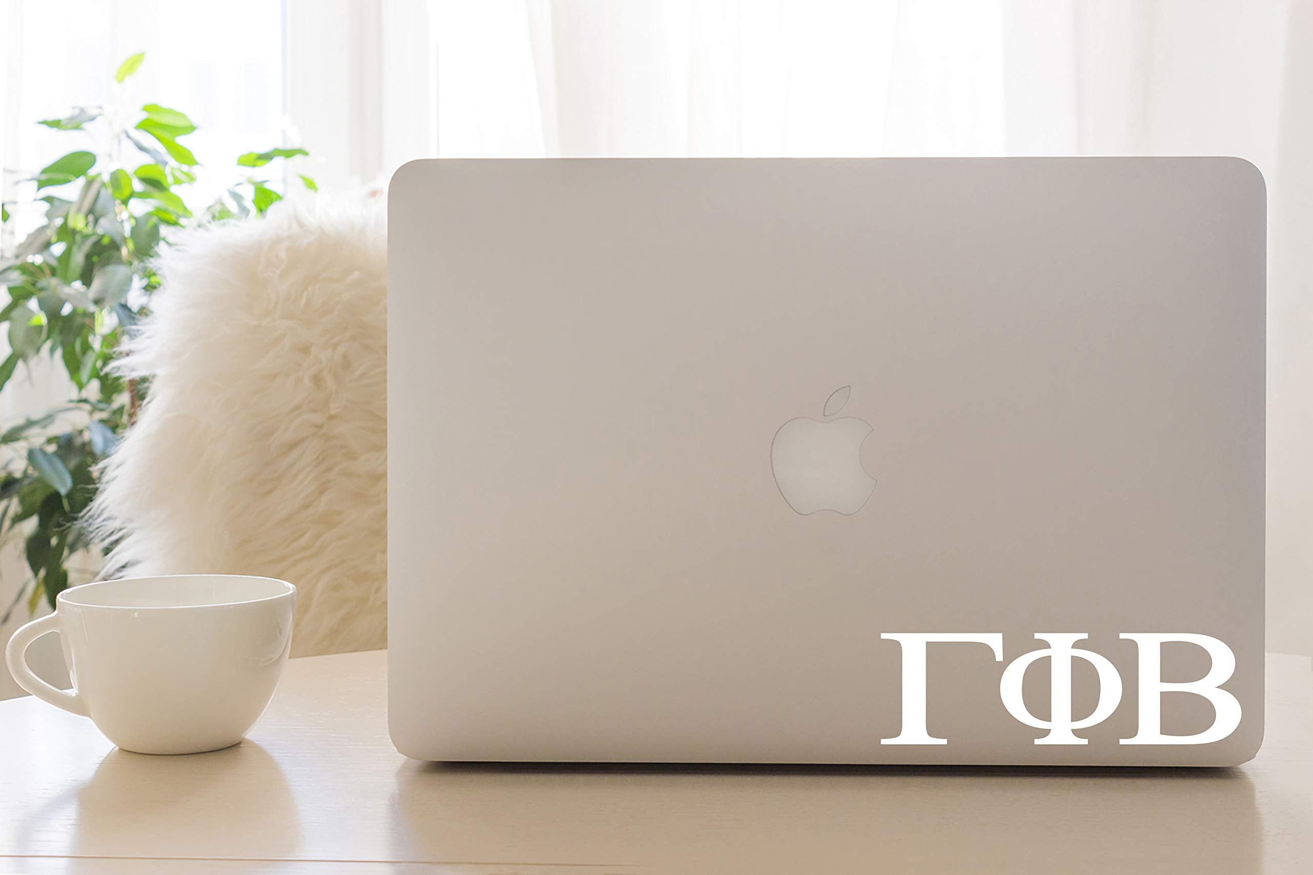 Pro-Graphx Gamma Phi Beta Greek Sorority Sticker Decal, 2.5 Inches Tall, White