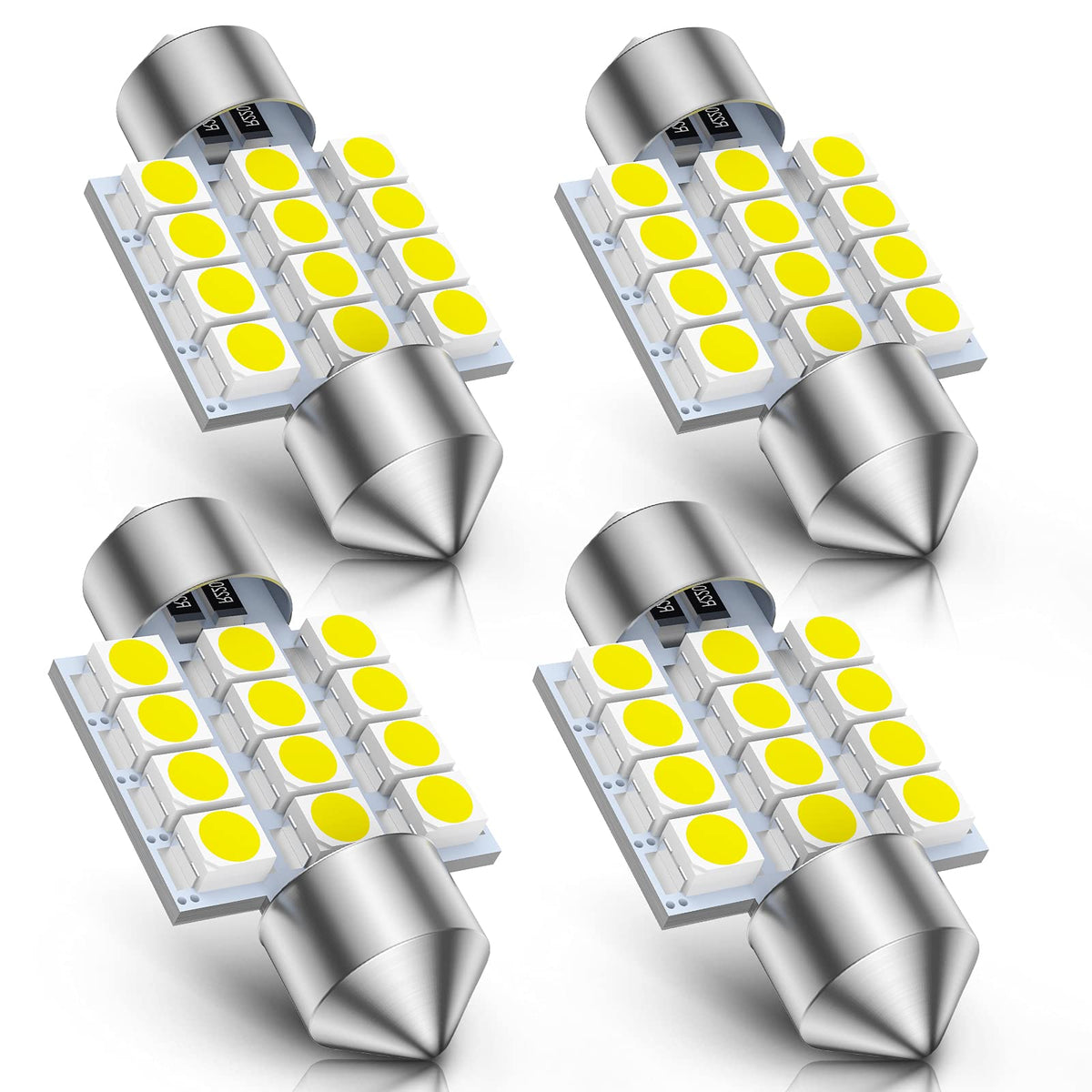 Marsauto De3175 31Mm Led Interior Dome Light Map Bulb Door Courtesy For Car 1.22Inch De3021 De3022 Festoon Bulbs Pack Of 4
