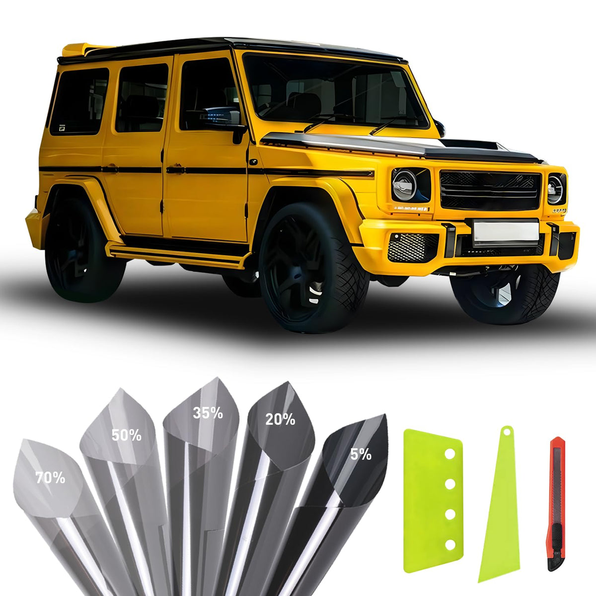 Window Tint Film for Cars Privacy Protection Automotive Film 5% VLT Nano Ceramic Car Winodw Tint Front Windshield Heat Glare UV 