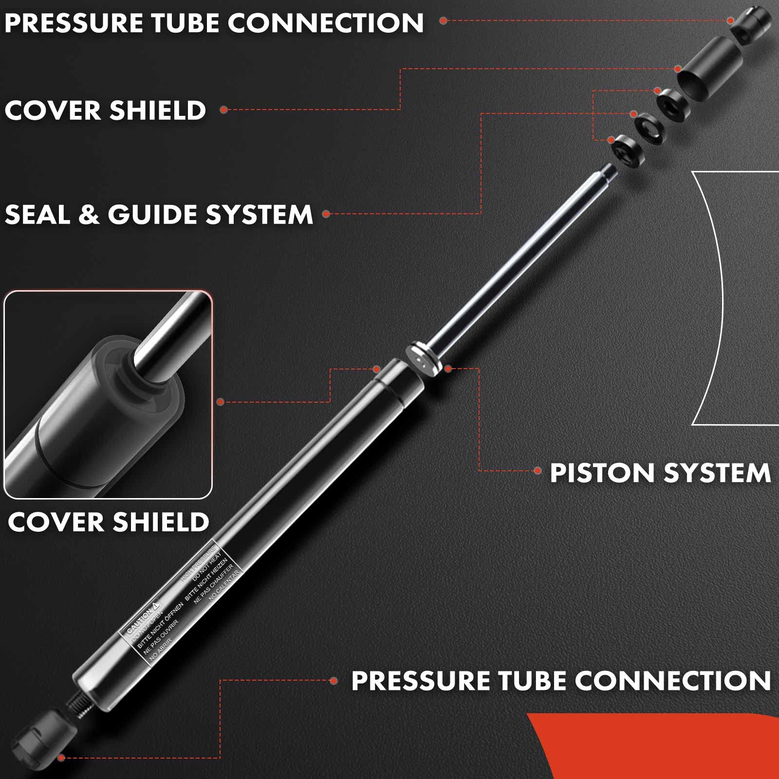 A-Premium Tailgate Rear Hatch Lift Supports Shock Struts Gas Spring Prop Compatible With Select Kia Models- Rio 2012 2013 2014 2