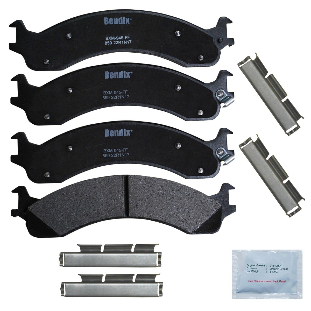 Bendix Priority1 Cfm859 Semi-Metallic Front Brake Pads For Dodge Ram 2500 2002-2000, Ram 3500 2002-2000, Ram 4000 2002-2000