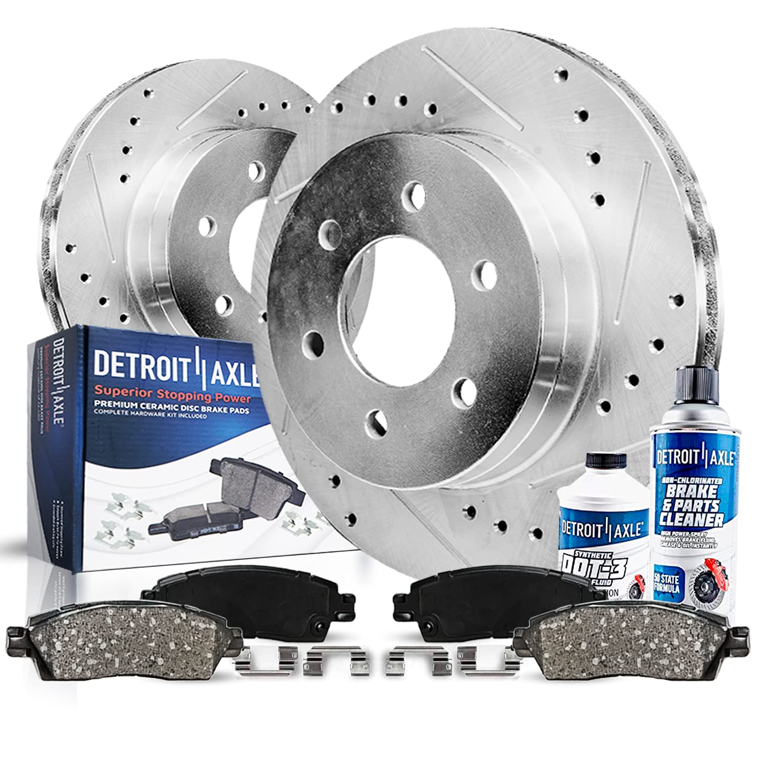 Detroit Axle - Rear Brake Kit for 1999-2006 Chevy GMC Sierra Silverado 1500, 00-01 Tahoe Yukon, 03-05 Astro Safari Replacement D