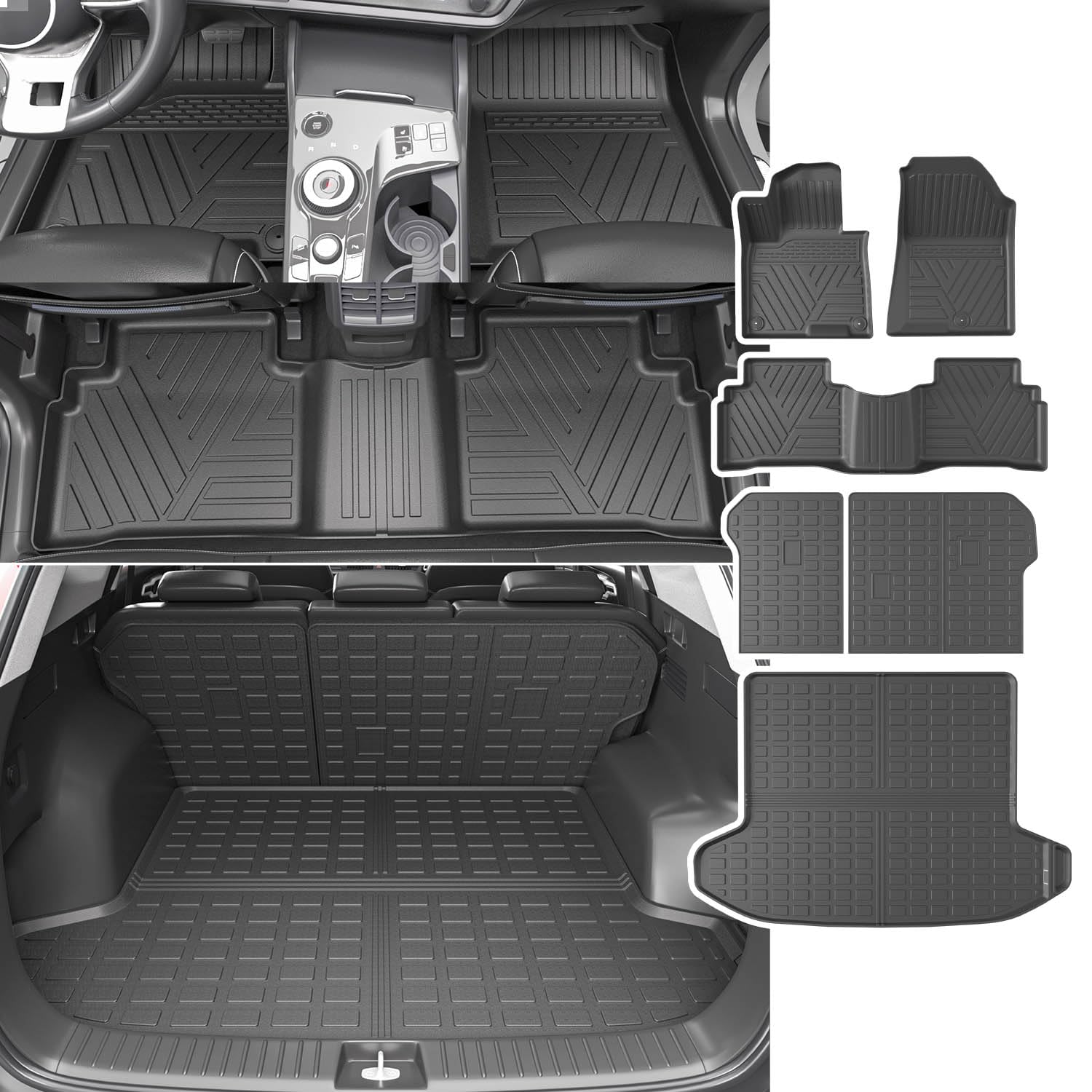 Powoq Fuel Floor Mat Compatible With 2023-2025 Kia Sportage Trunk Mat Tpe Floor Liner Cargo Mat Cargo Liner Replacement For 2023