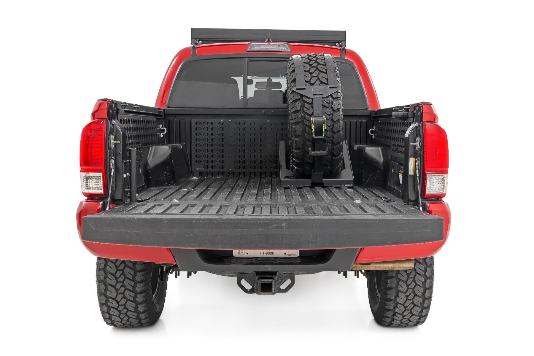 Rough Country Universal Bed Mount Spare Tire Carrier for Pickup Trucks - Fits Tires 33'' to 40''