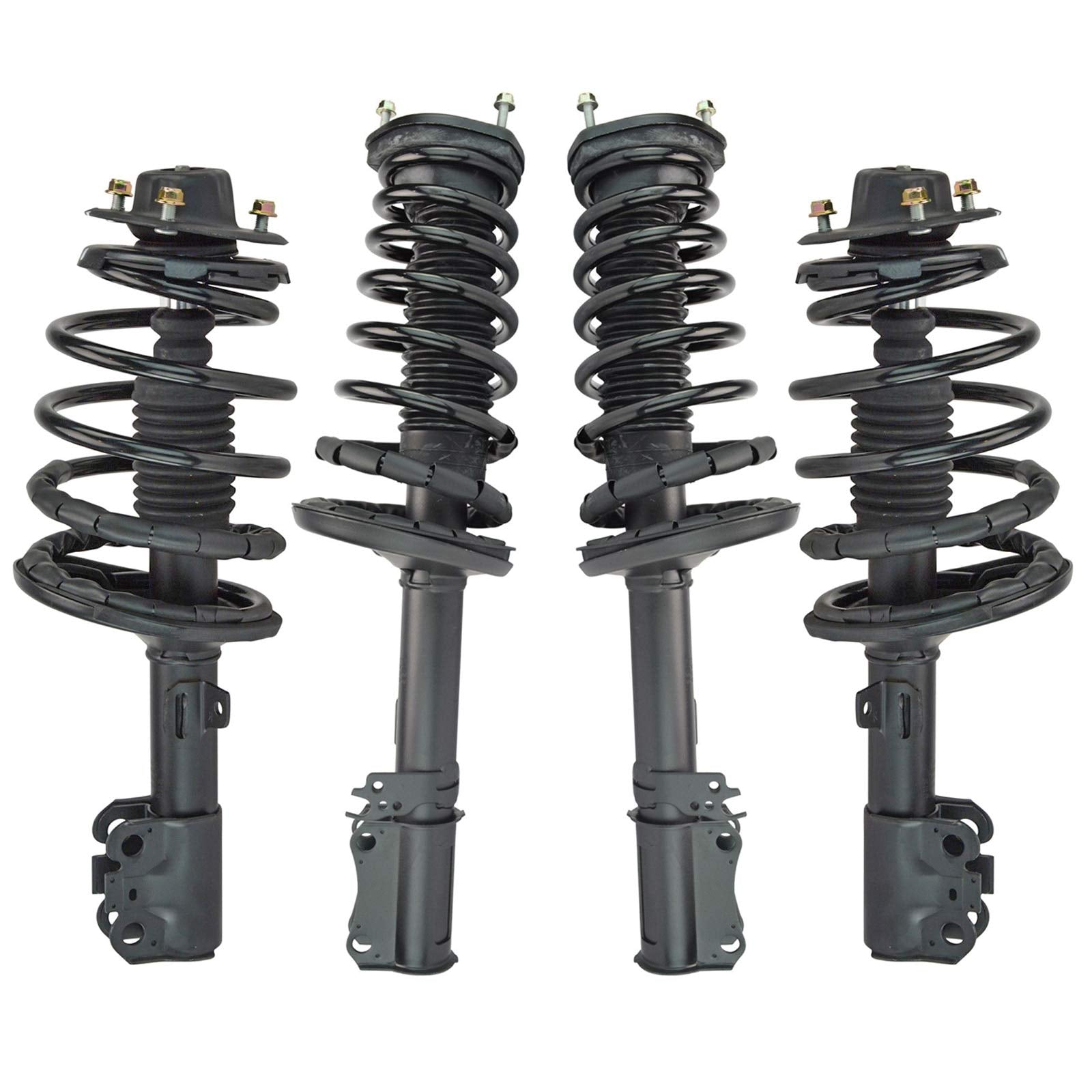 Trq Front And Rear Strut & Coil Spring Assembly Set Driver & Passenger Sides Compatible With 97-01 Lexus Es300 97-03 Toyota Aval