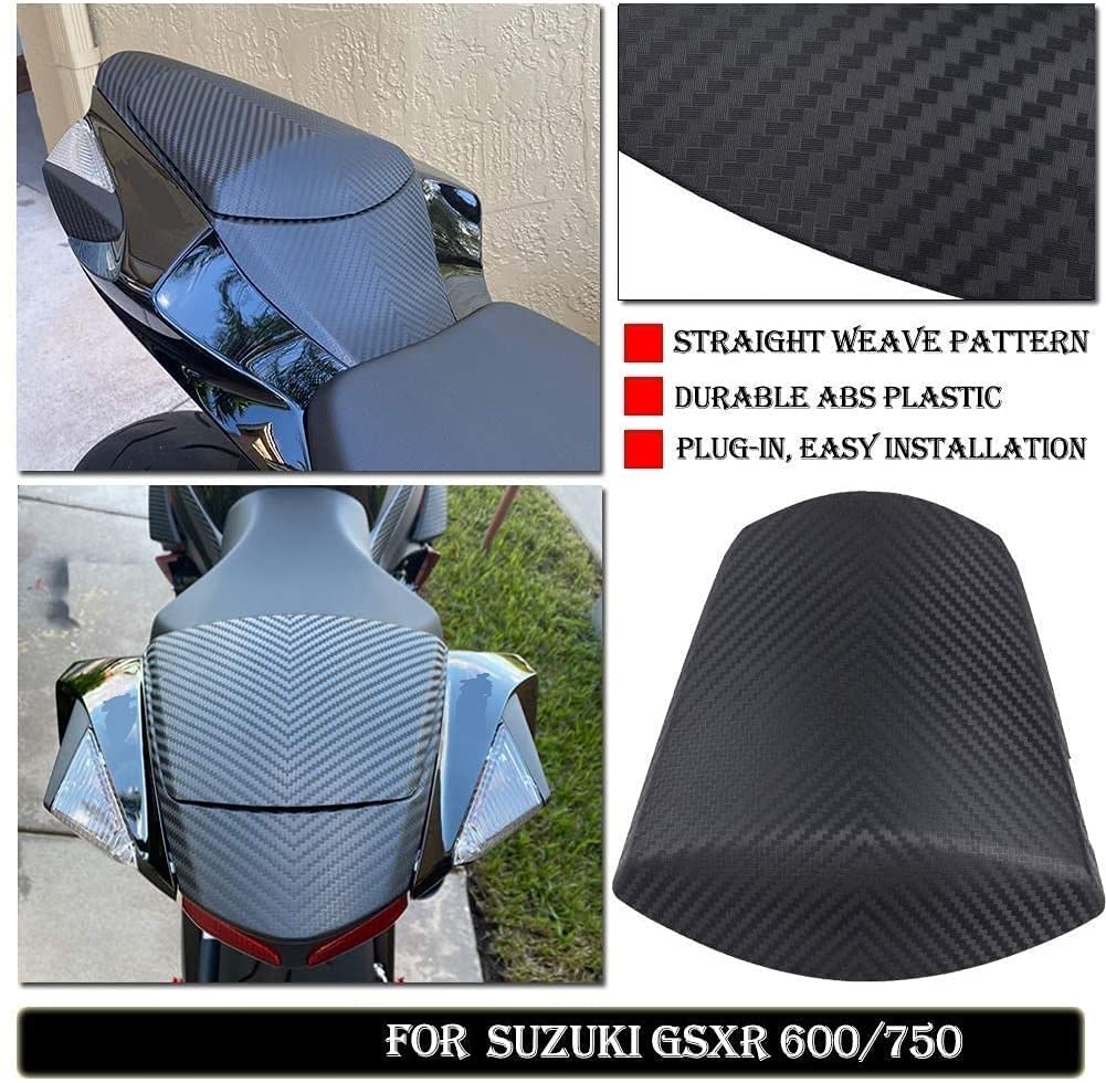 Motorcycle Carbon Pattern Rear Passenger Pillion Solo Fairing Tail Cover Rear Seat Cowl for Su.zuki GSXR600 GSXR750 GSXR GSX-R 6