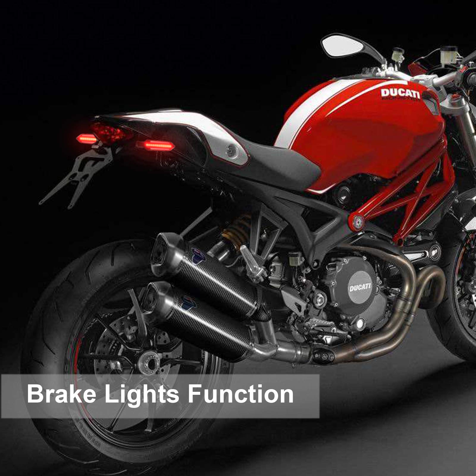 Kinstecks 4Pcs Motorcycle Indicators Flowing Turn Signal Lights Motorbike Turning Indicators Daytime Running Lights Brake Lights 12V For Motorcycle Motorbike Scooter Quad Cruiser Off Road