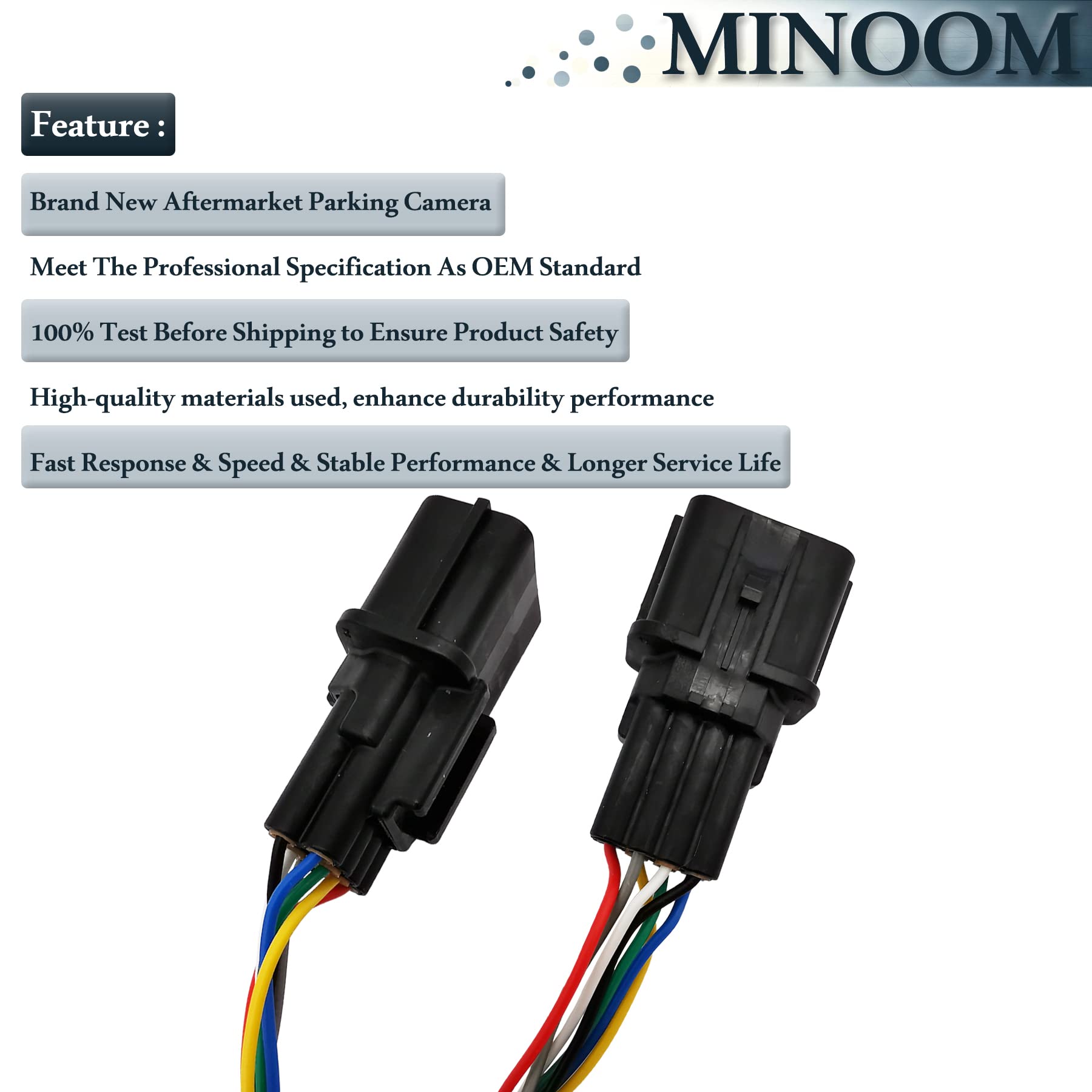 Minoom 95760-D3001 Rear View Backup Parking Assist Camera Replacement For Hyun-Dai Tucson 2015-2019 Part No.#95760-D3000