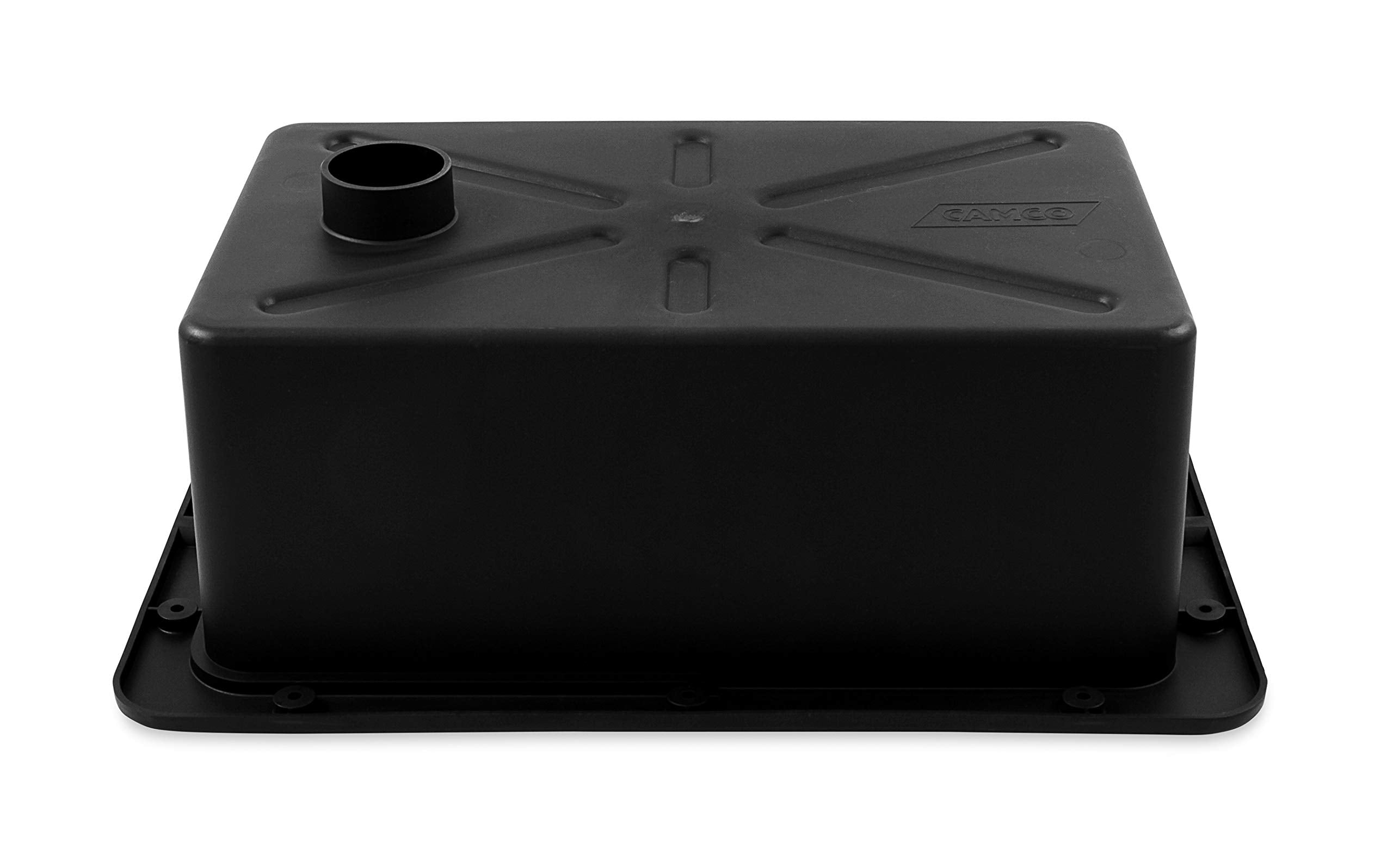 Camco 55371 Vented Rv/Marine Battery Box, Standard - Protects Your Rv Or Marine Battery From Collisions And Contaminants - Holds