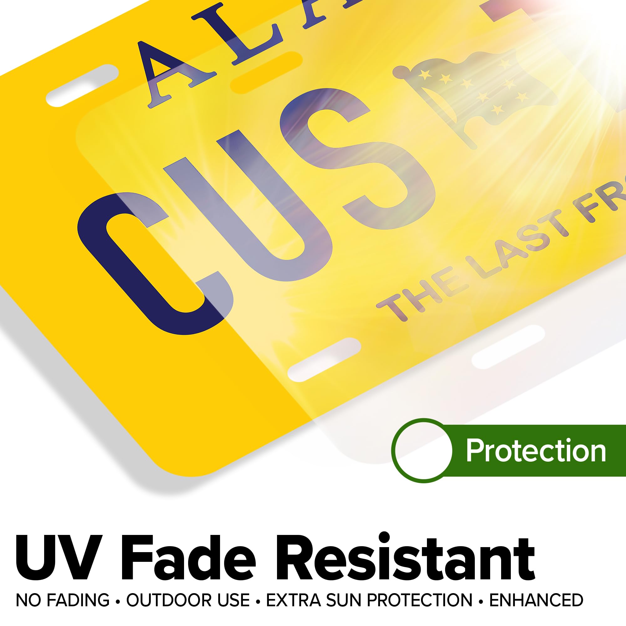 Custom Alaska License Plate, Personalized License Plates For Car, 6X12 Inch, Rust-Free Fade Resistant Aluminum, Usa Made By My S