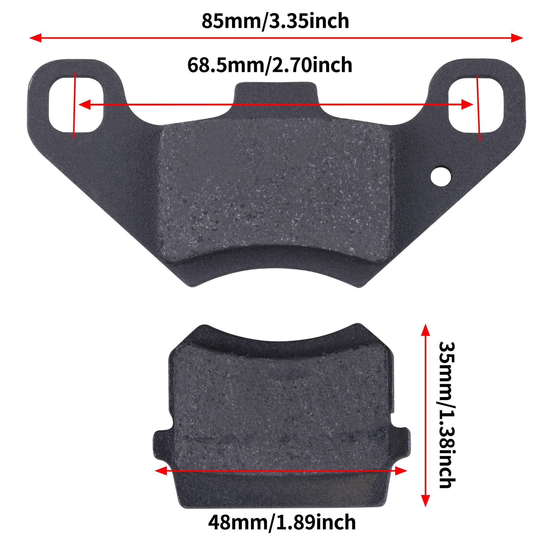 CNCMOTOK Rear Disc Brake Master Cylinder Caliper With Replaced Disc Brake Pad fit for 50cc 70cc 90cc 110cc 125cc Chinese TaoTao