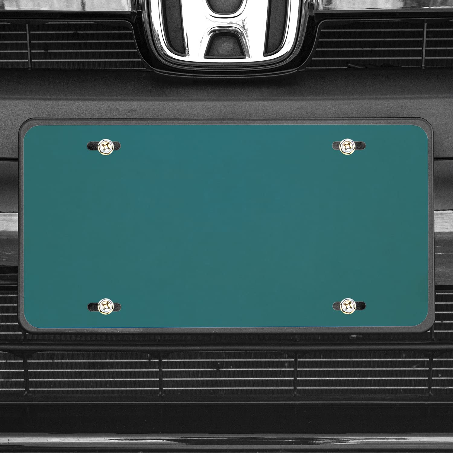 Custom License Plate For Front Of Car - Personalized Car Tags - 6” X 12” Universal Fit (Teal)
