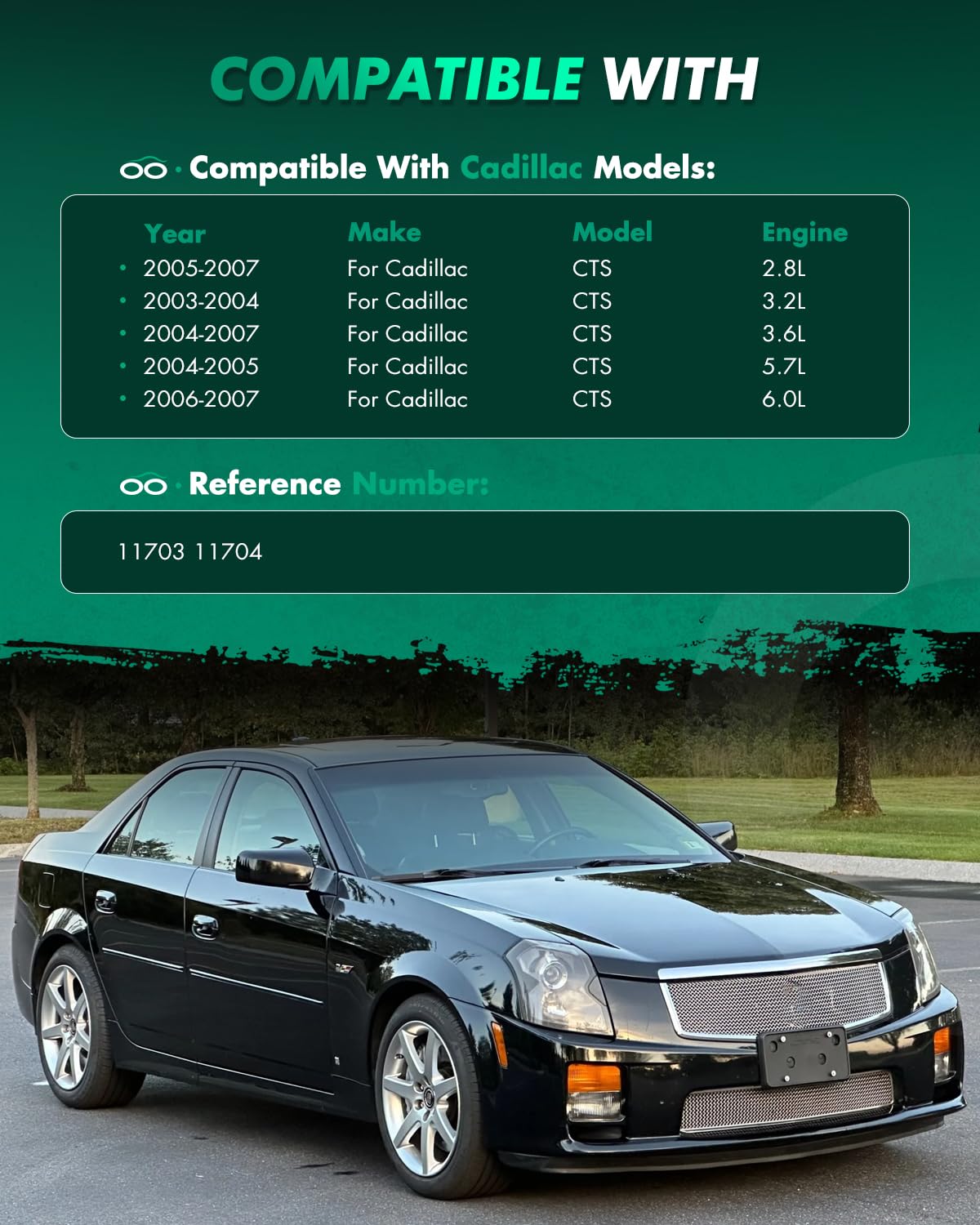 Scitoo Shock Struts Replacement Complete Assembly Front Pair Fit For 2003-2007 For Cadillac Cts Quick-Strut Complete Strut Assem