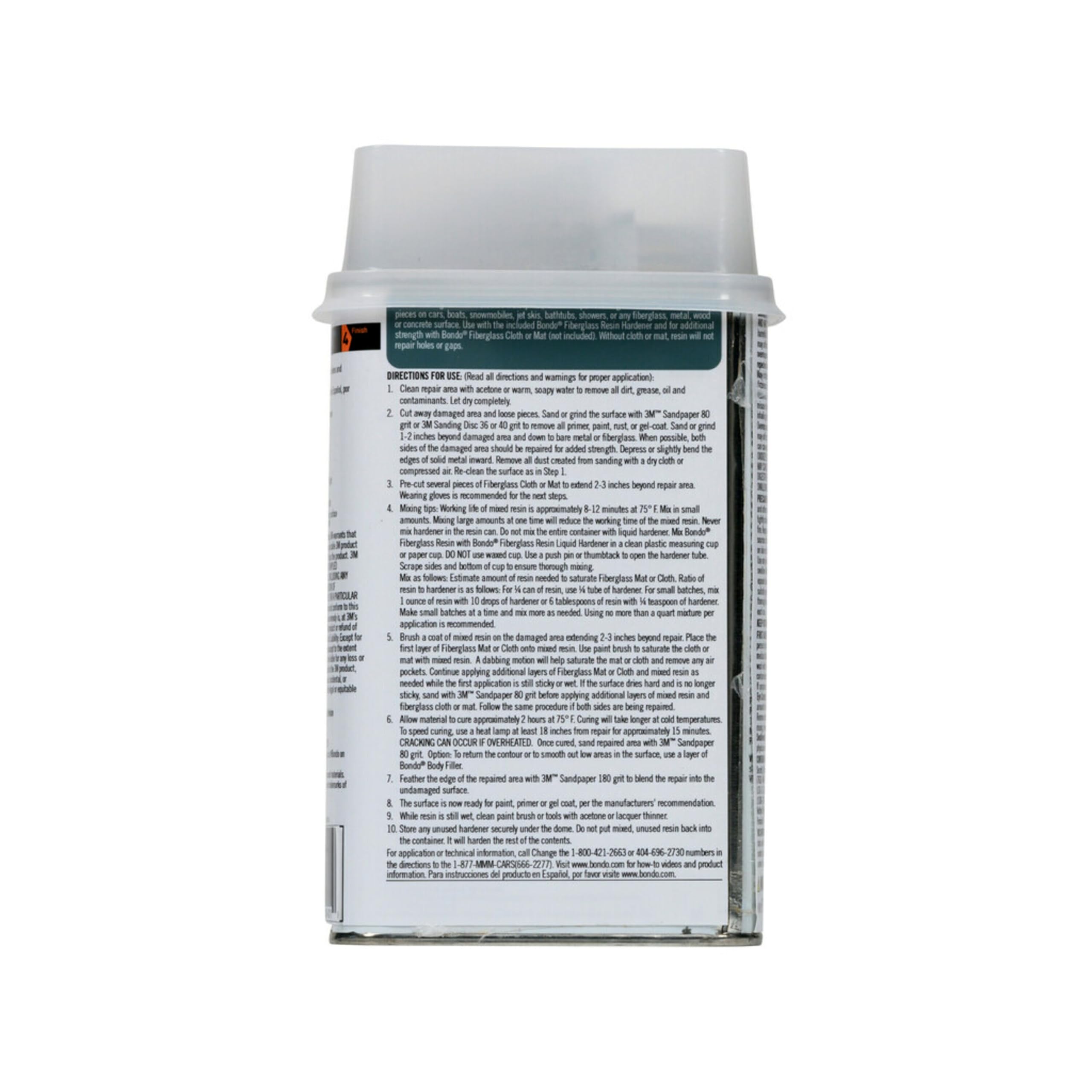 Bondo Polyester Fiberglass Resin Pt. Clear