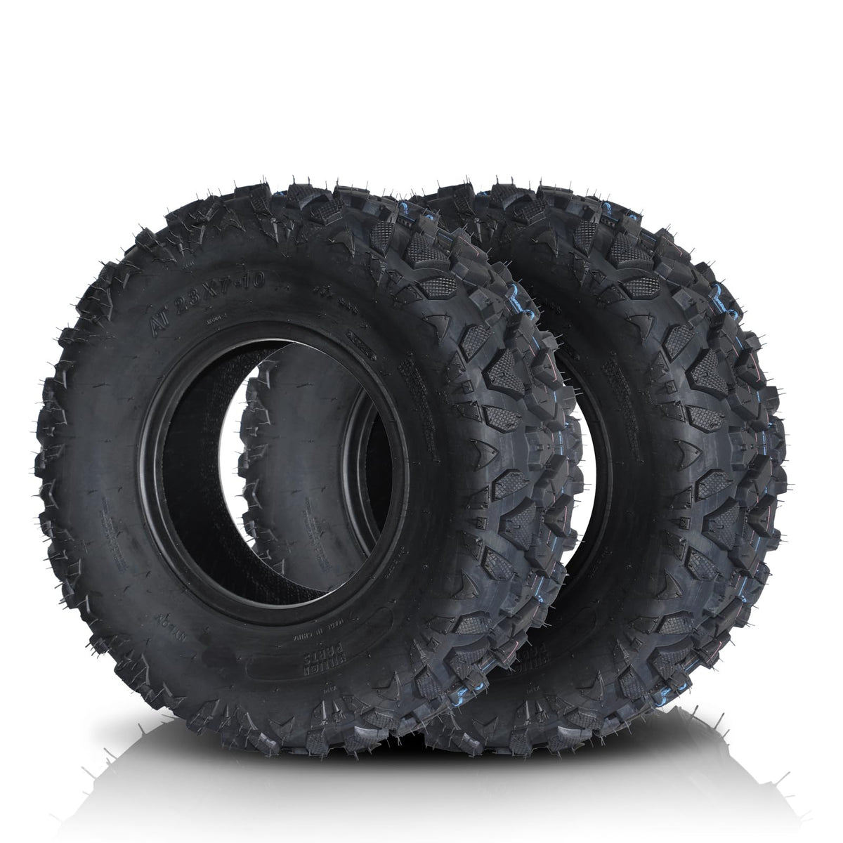 Motorhot Pair of 2 23x7-10 23x7x10 ATV UTV All Terrain Tires 4Ply Tubeless Tires