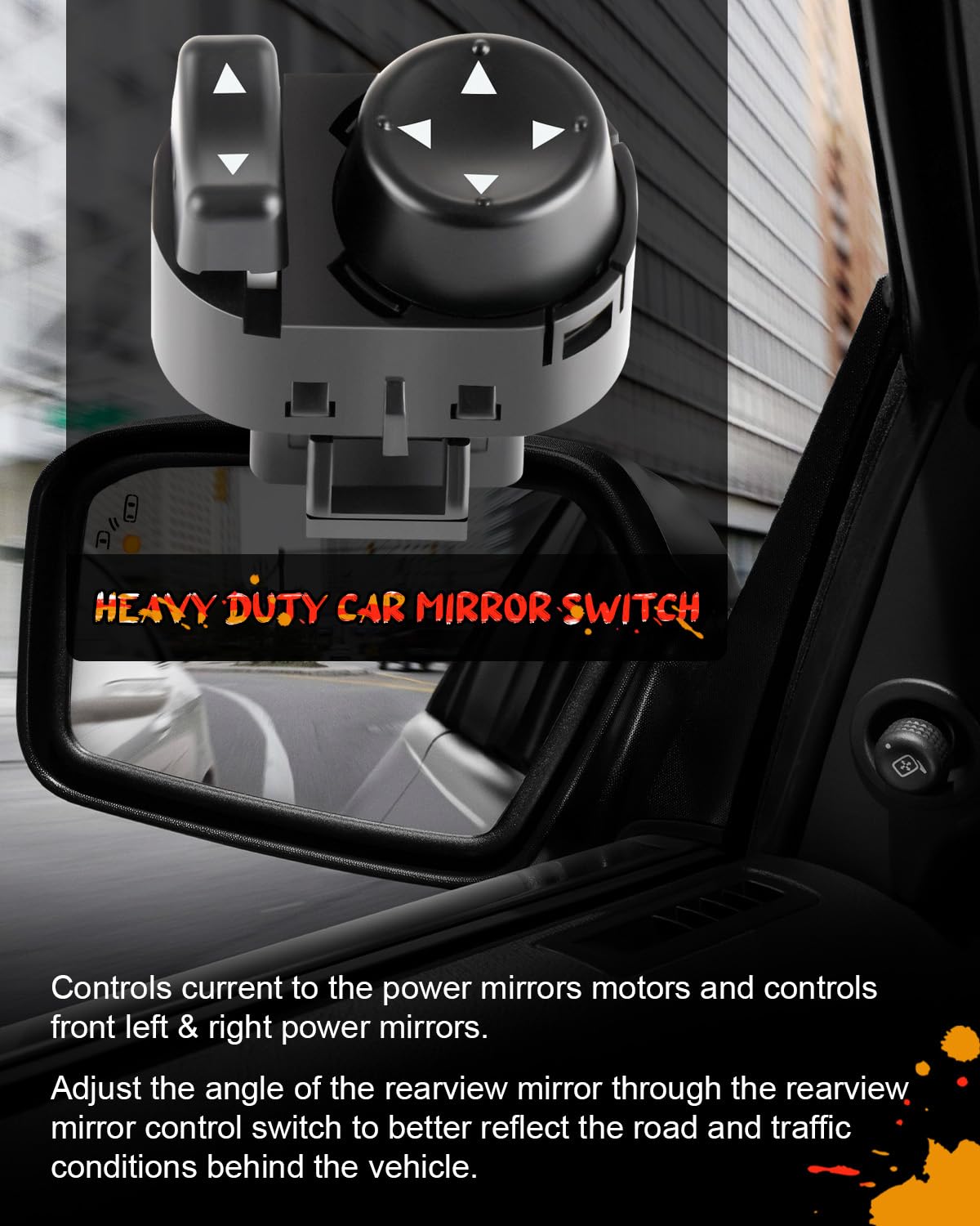 Power Mirror Switch Replacement Fit 2006-11 For Hhr Mirror Switch Driver Side 2004-08 For Malibu Mirror Switch Driver Side 2004-