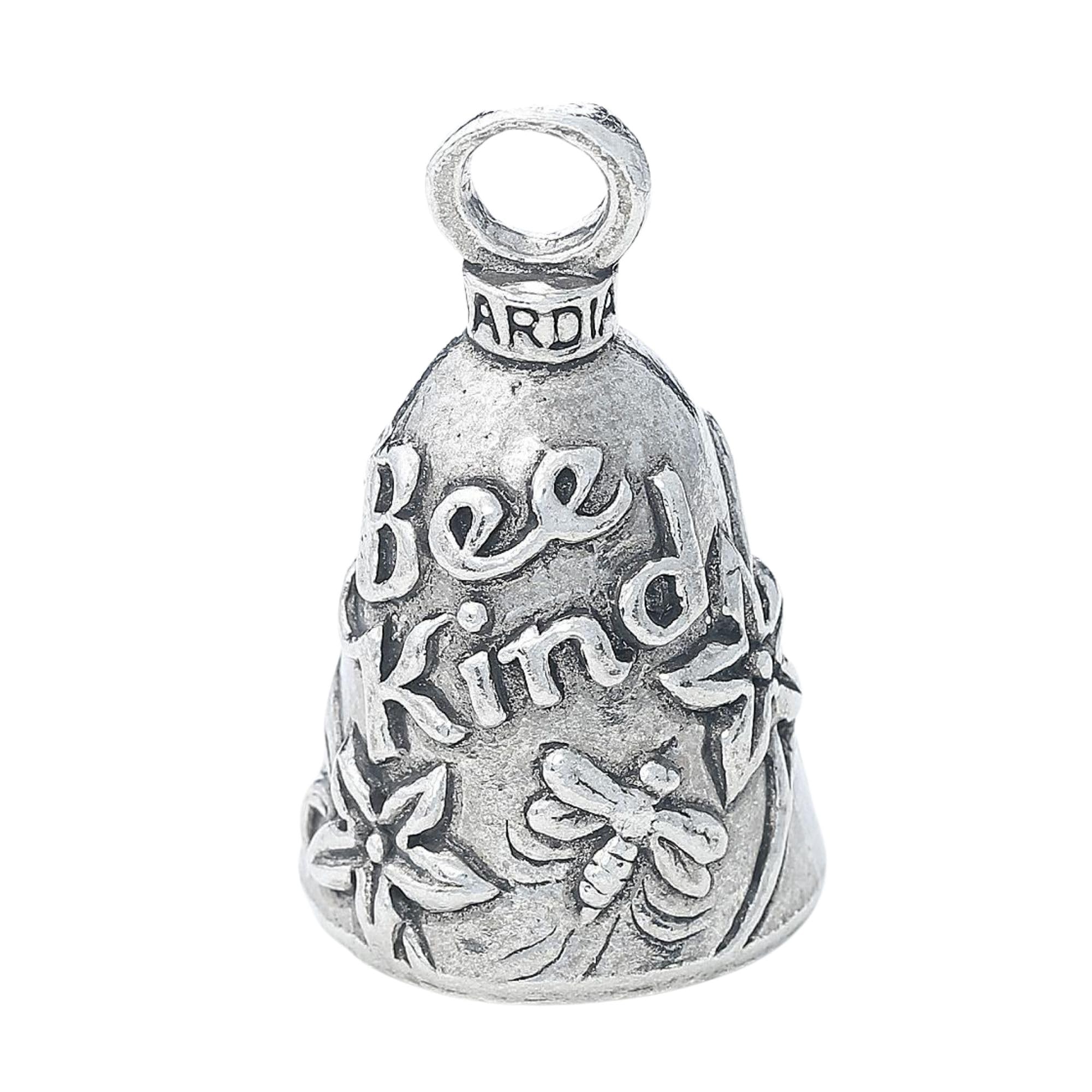 Guardian Bell Bee Kind Good Luck Bell w/Keyring & Black Velvet Gift Bag | Motorcycle Bell | Lead-Free Pewter | Good Luck Gift to