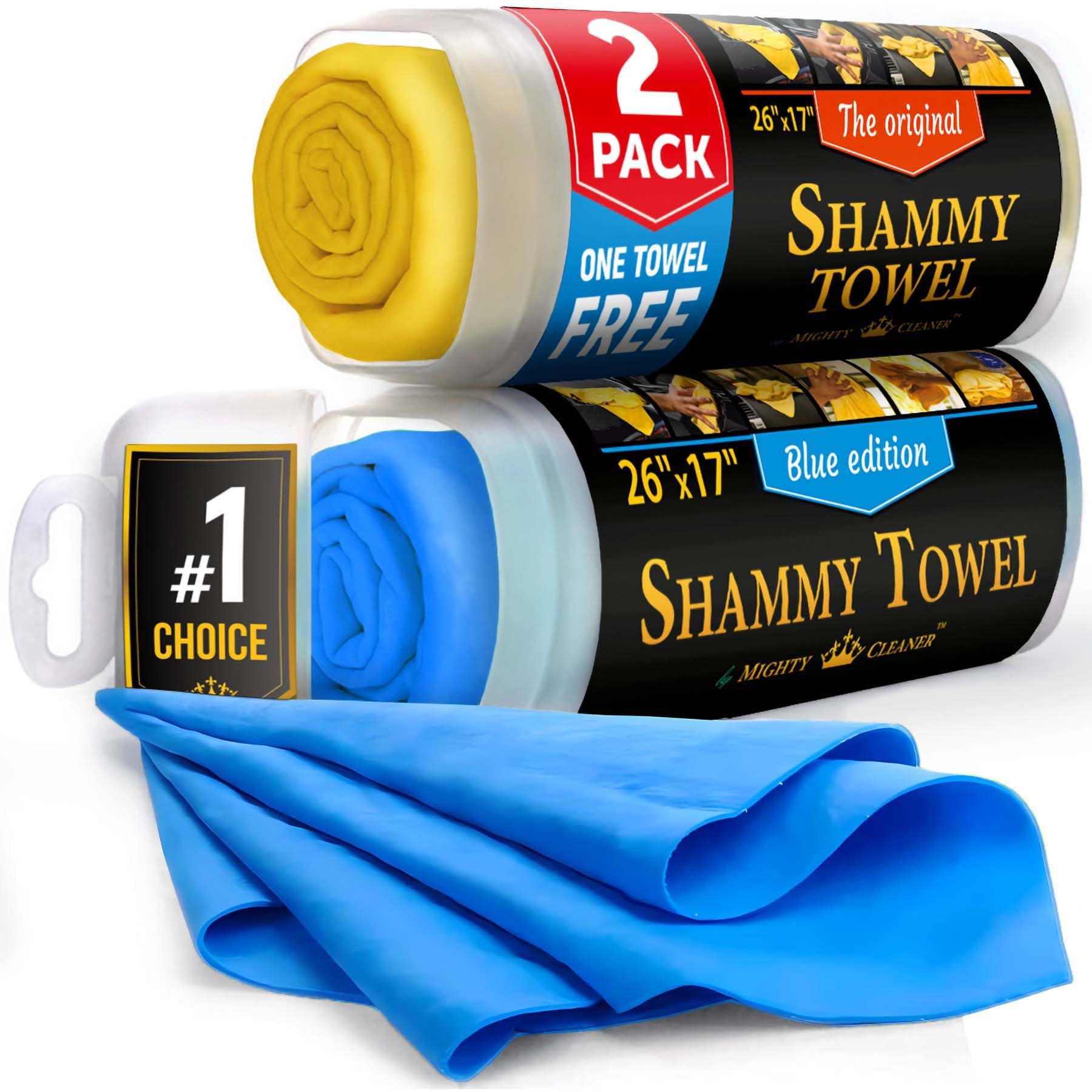Premium 2Pk +1 Free Shammy Cloth For Car Drying - (26''X17'') - Super Absorbent Chamois Towel For Car - Reusable & Scratch-Free 