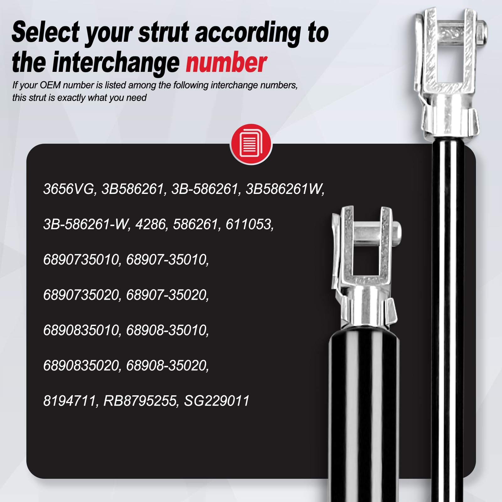 Vepagoo 3B-586261 Rear Hatch Liftgate Tailgate Struts Compatible With 1996-2002 Toyota 4Runner, Toyota Hilux Sw4 Hilux Surf Shoc