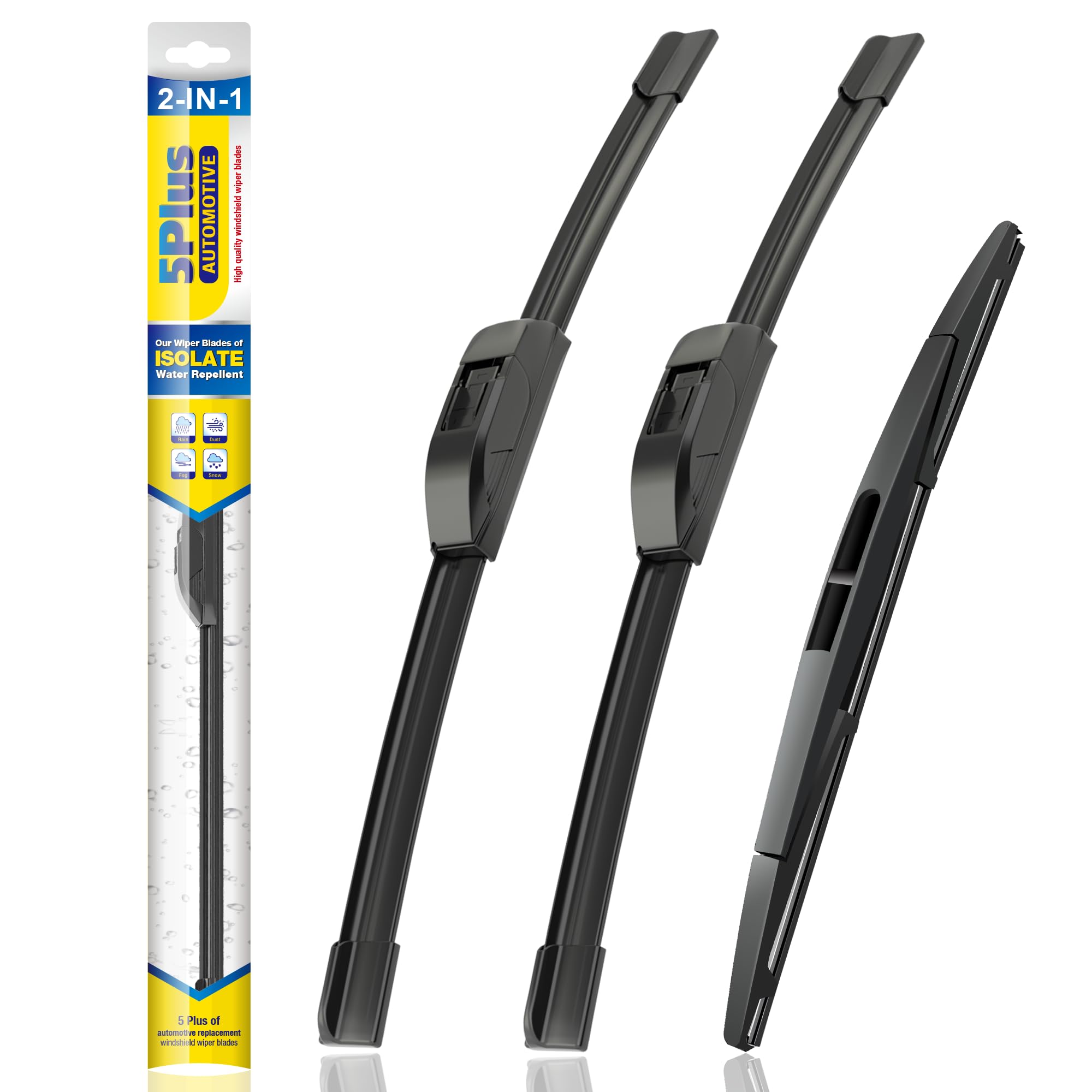 5 Plus Windshield Wiper Blades Replacement For 2023-2018 Jeep Wrangler Windshield Wipers (Pack Of 3), Automotive Replacement Win