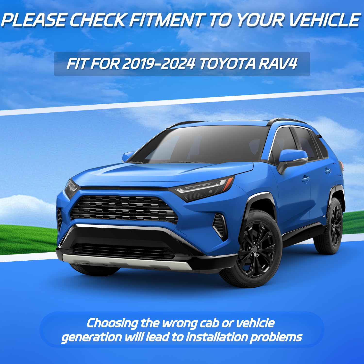 4 PCS in-Channel Window Rain Guards Fit for 2019-2024 Toyota RAV4, Smoke Tinted Vent Window Visors, Window Vent Deflector, Sun V