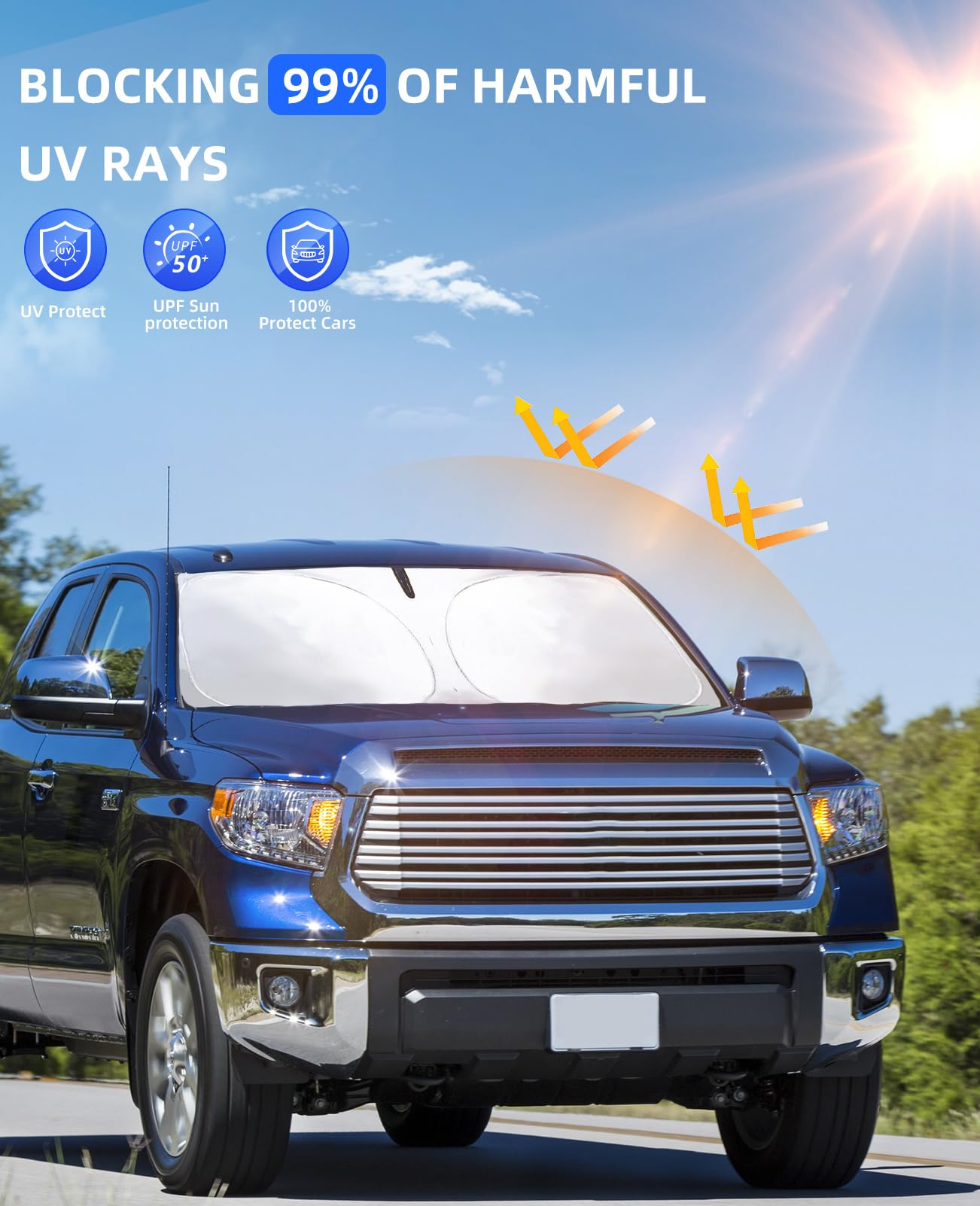 Custom Fit Tundra 2021 Windshield Sun Shade Window Sunshade For 2007-2020 Toyota Tundra Windshield Cover Limited Sr5 Platinum Tr