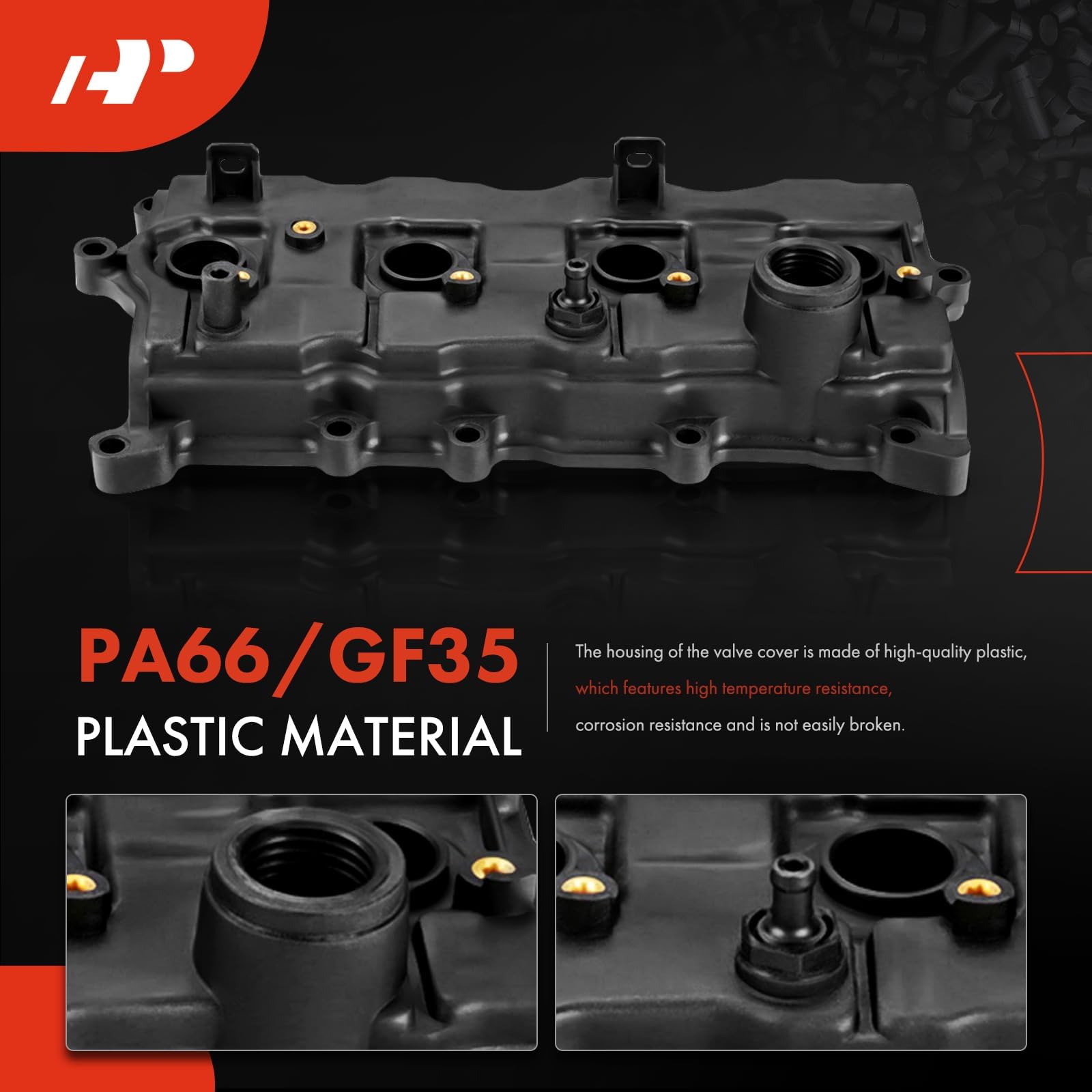 A-Premium Qr25De Engine Valve Cover Kit, With Oil Cap & Bolt, Compatible With Nissan Altima (Hybrid) 2007-2013, Sentra Se-R 2007