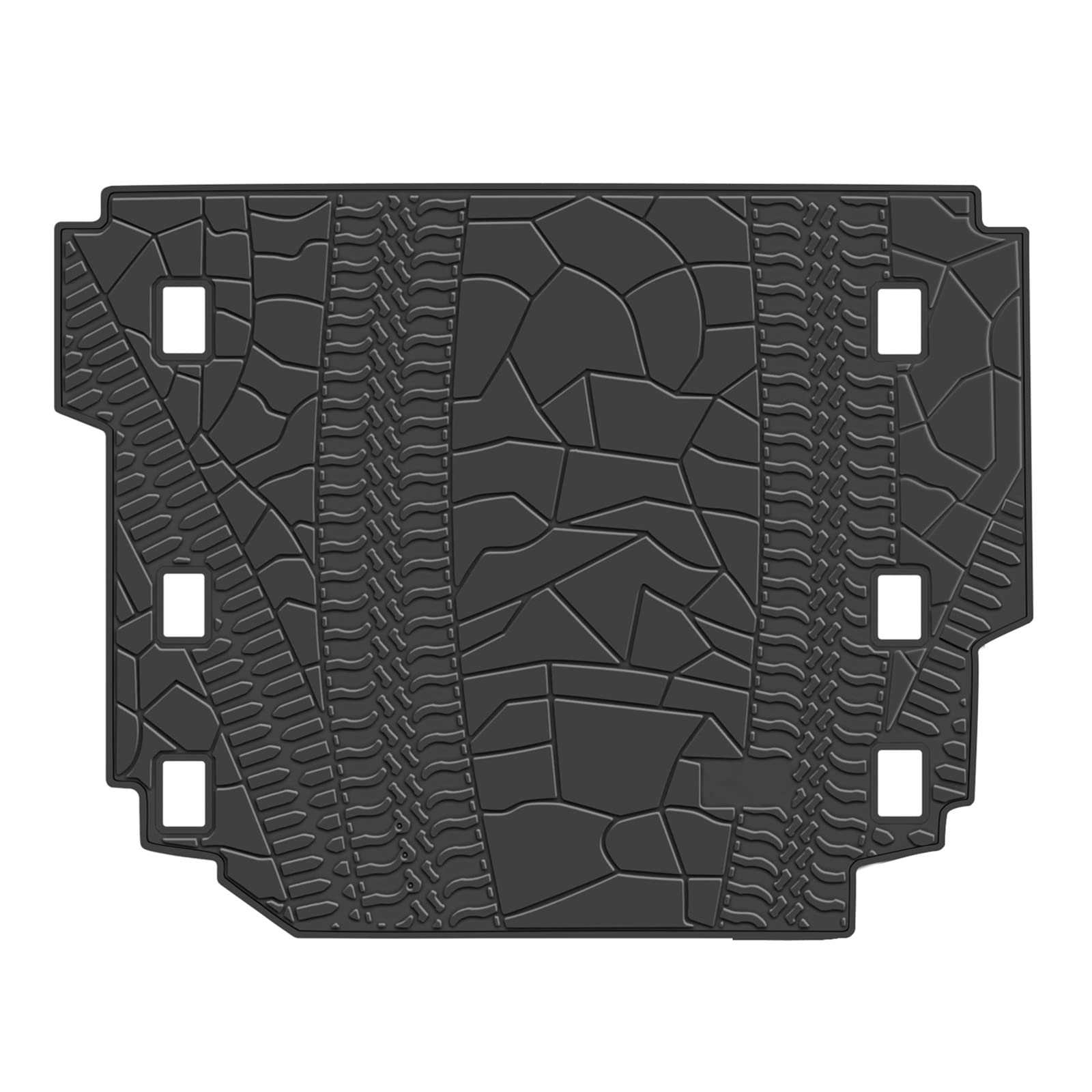 San Auto Cargo Liners Custom Fit For Jeep Wrangler Sahara Rubicon Jl 2018 2019 2020 2021 2022 2023 All Weather Rubber Trunk Mats Unlimited 4 Door Without Subwoofer Heavy Duty Odorless