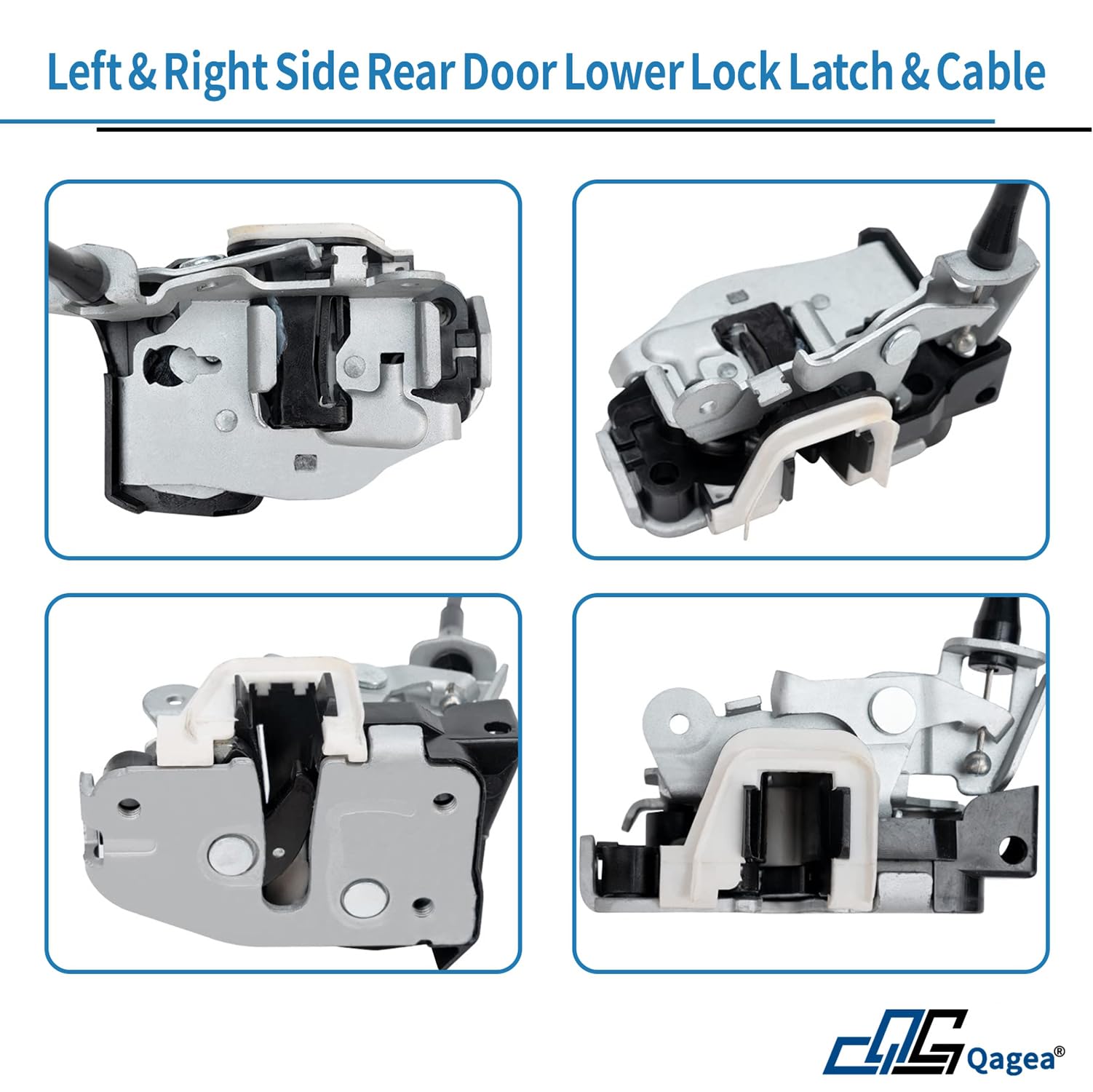 Rear Door Lower Lock Latches - Driver Left & Passenger Right Side - Replacement For 1997-2003 Ford F-150 F-250 Hd Super Duty Lob