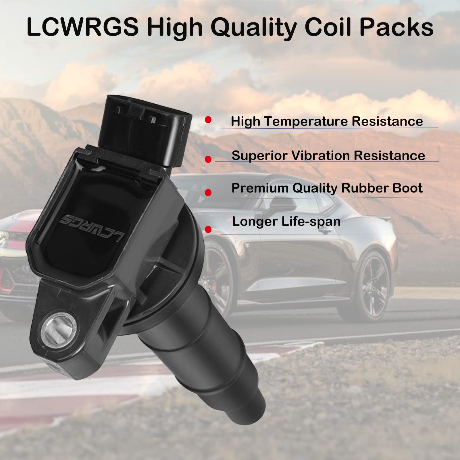 4Pcs Ignition Coils For 2002 2003 2004 2005 2006 2007 2008 2009 2.4L Toyota Camry Matrix Rav4 Solara Highlander Scion Tc Xb Lexu