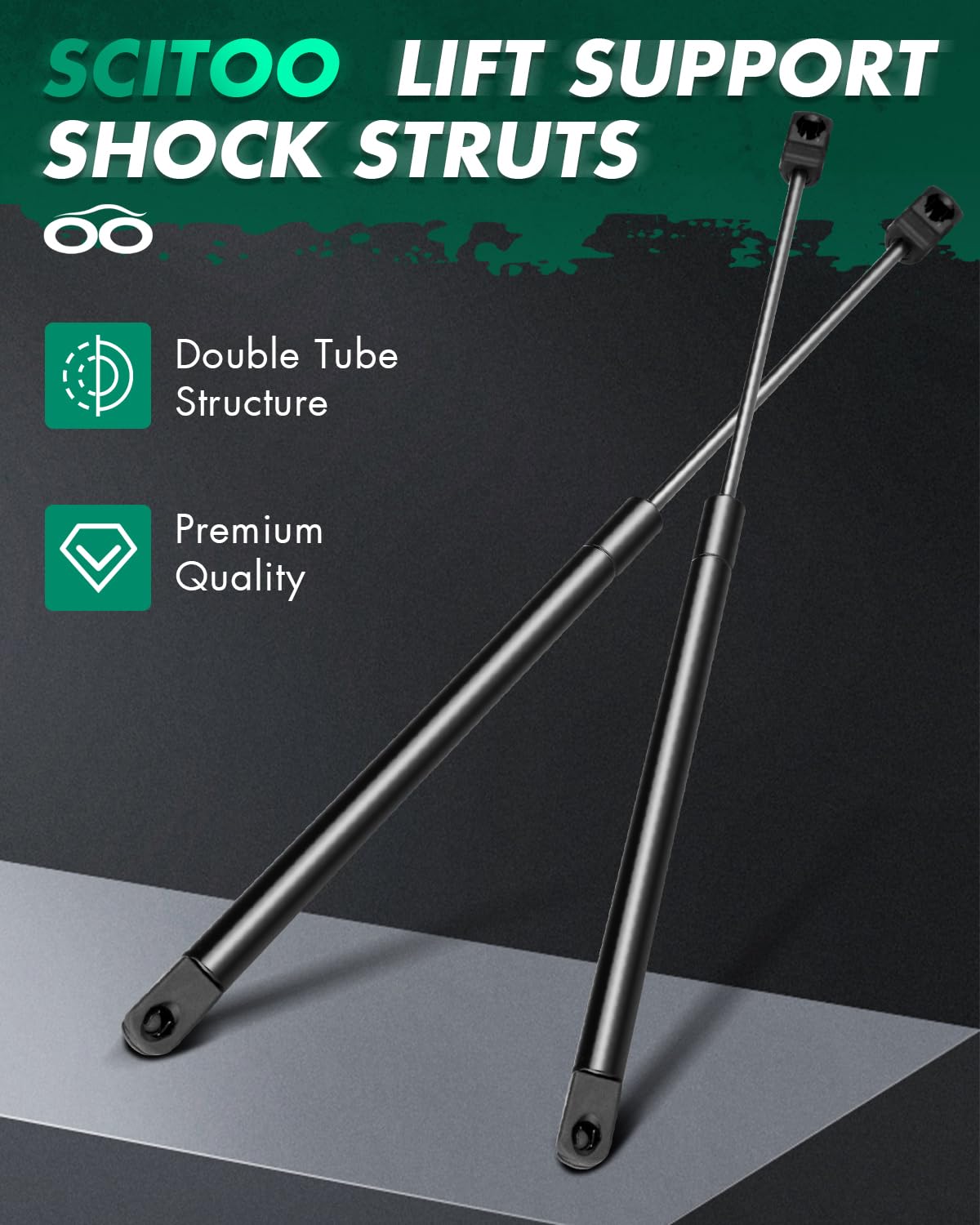 Scitoo 4153 15.76Inch Lift Supports Fit For Ford For F-150 2004-2008,For Lincoln Mark Lt 2008 Front Left And Right Hood Shock St