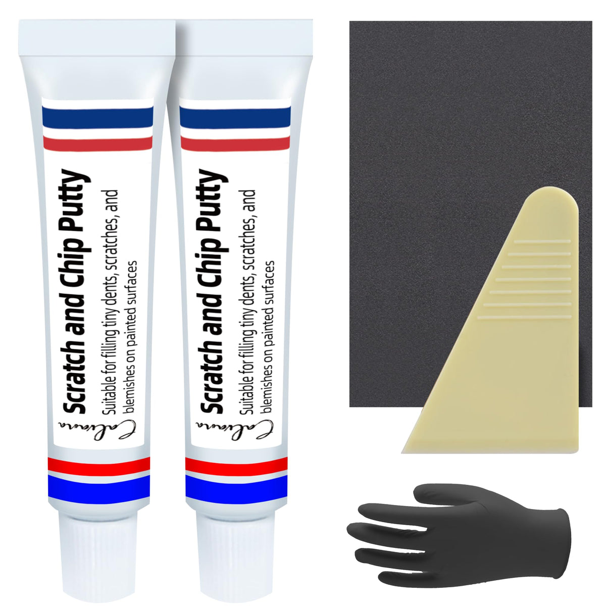 (2-Pack) Calvana Car Body Filler Repair Kit, Automotive Putty Scratch Filler, Quick-Drying Formula for Minor Touch-ups, Ideal fo