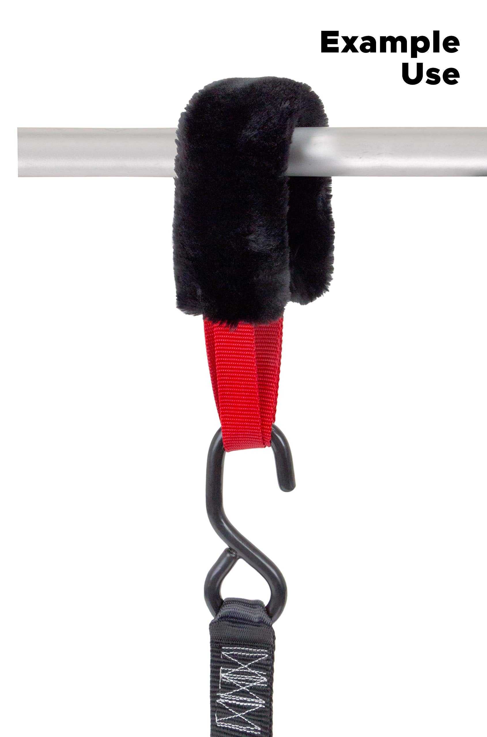 Powertye Sheeptex Synthetic Sheepskin Plush Soft-Tye Covers - 4-Pack