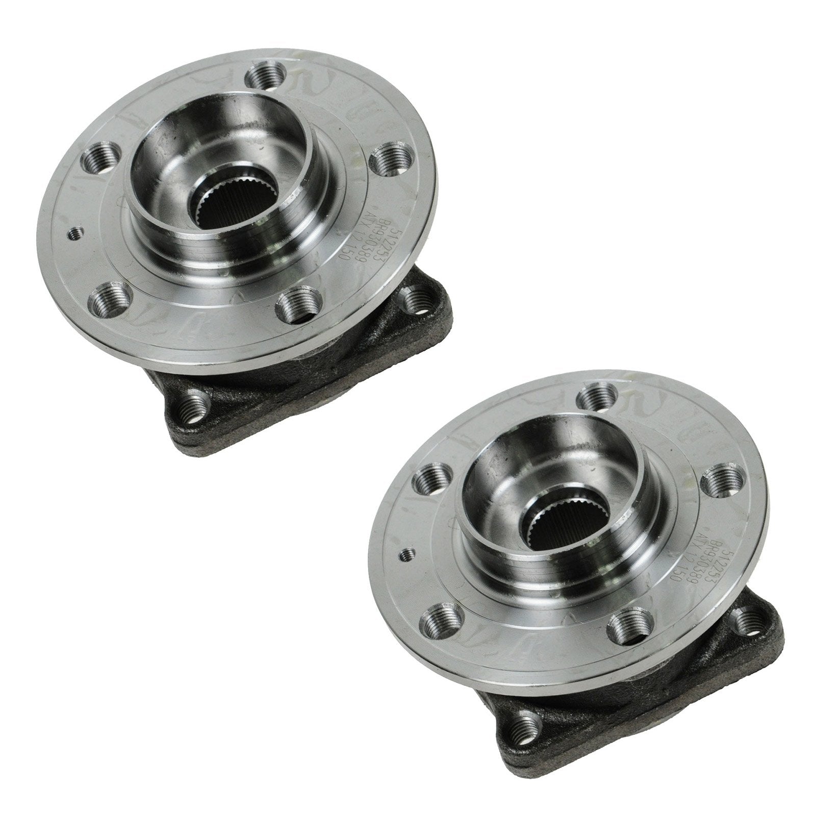 Trq Rear Wheel Hub Bearings Assembly Set Compatible With 2002-2009 Volvo S60 2004-2006 S80 2001-2007 V70 2003-2007 Xc70