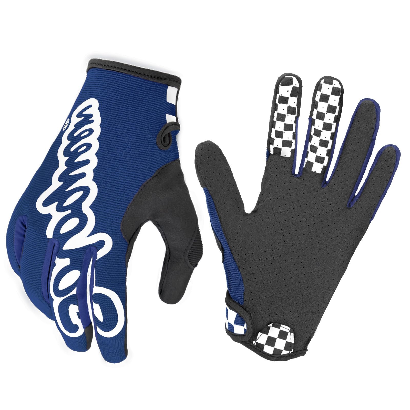 SOLO QUEEN Sim-Racing Gloves for Steering Wheel Simulators (Blue,L)
