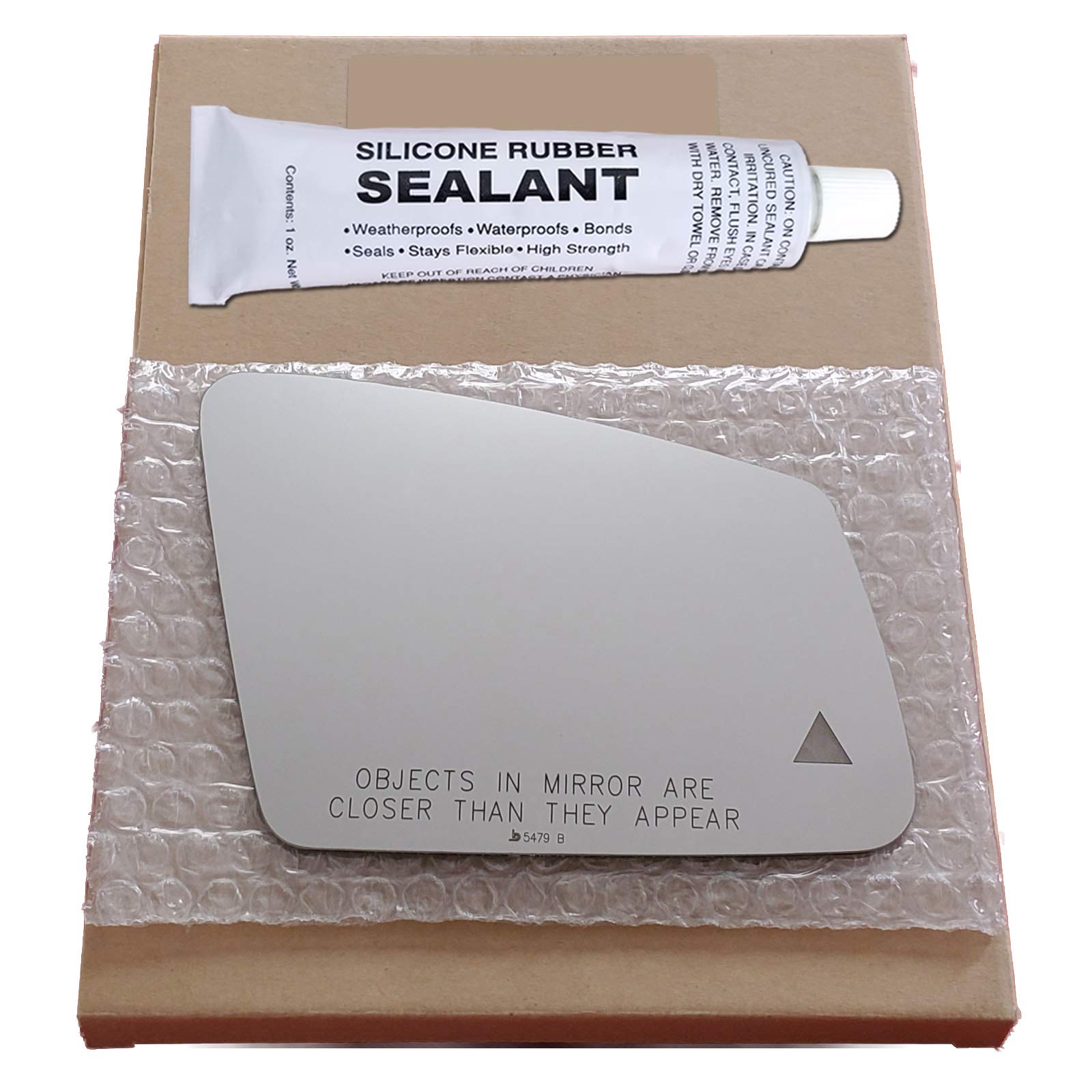 Mirror Glass Replacement + Silicone For 2014-2019 Mercedes-Benz Cla250 Passenger Side - Blind Spot (2015 2016 2017 2018 14 15 16 17 18 19)