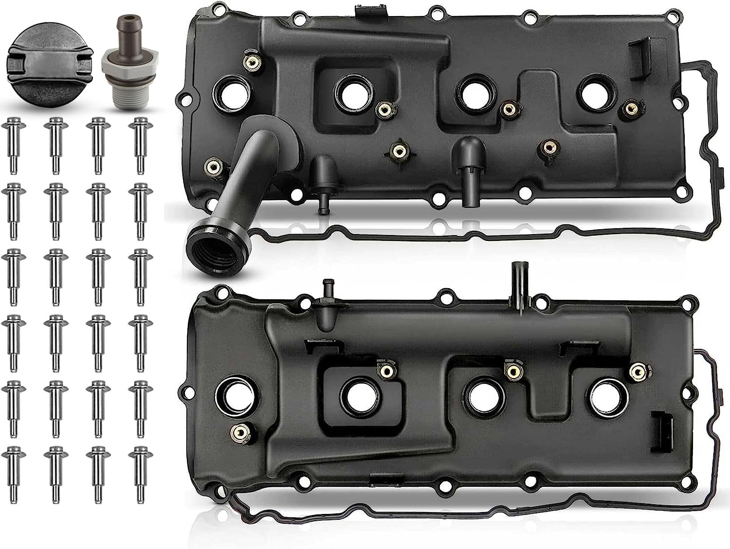 A-Premium Engine Valve Cover With Gasket & Oil Filler Cap & Bolts Compatible With Nissan Pathfinder 2008-2012, Titan Armada 2007-2015, Nv2500 Nv3500 2012-2017 & Infiniti Qx56 2007-2010, V8 5.6L