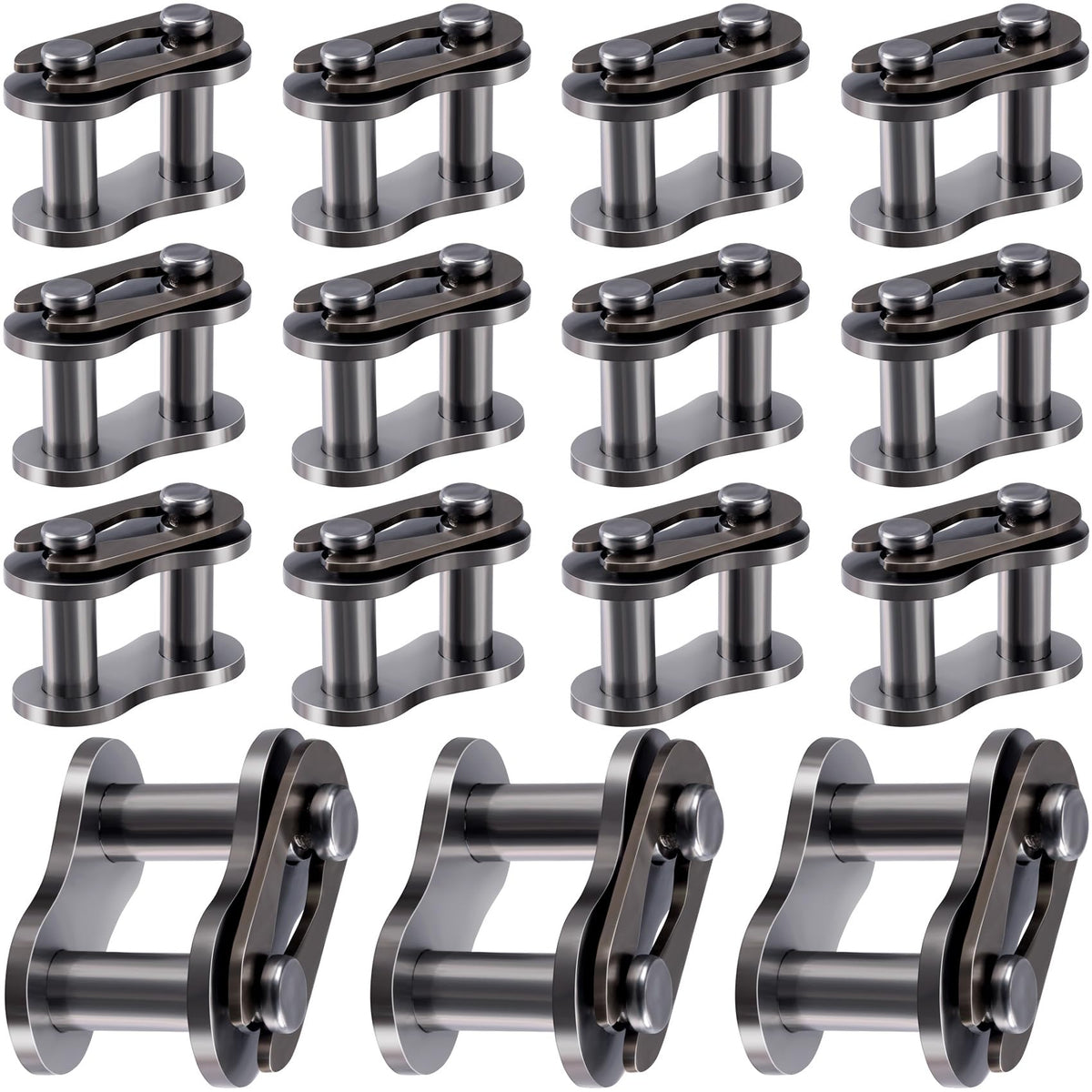 Pagow 15Pcs #428 Chain Master Link Roller, Steel Alloy Heavy Duty Connector For Bike Bicycle Mini Karting Pit Atv Scooter Baja D