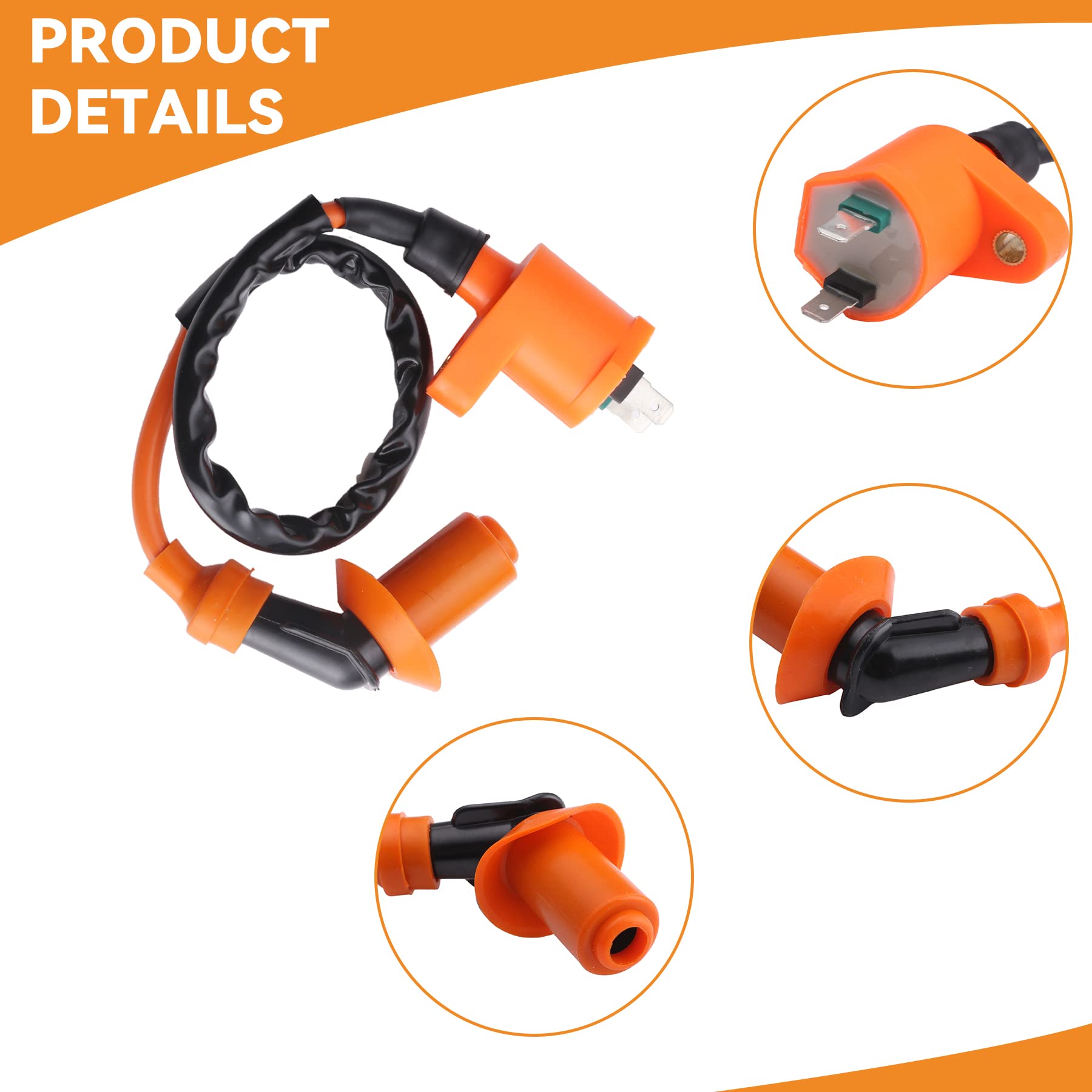 Stylemafia High Performance Racing Ignition Coil Electrode Spark Plug fit for GY6 50cc 150cc 125cc 150cc Chinese ATV Moped Scoot