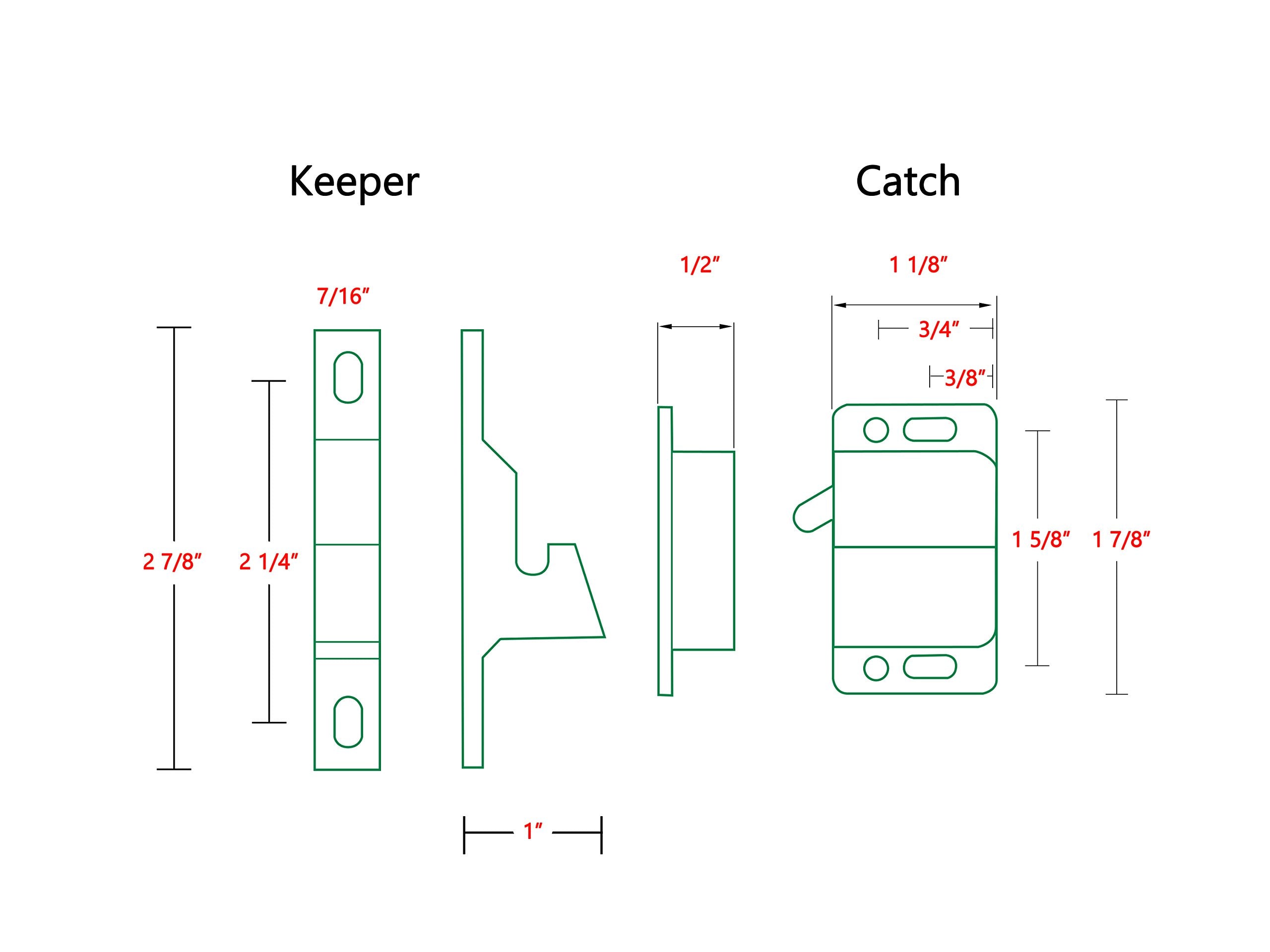 Camp'N - 10 Pack - Push Catch - Latch - Grabber - Holder For Rv Cabinet Doors With Mounting Hardware - 5 Lbs Pull Force - Perfect For Rv, Trailer, Camper, Motor Home, Cargo Trailer - Oem Replacement