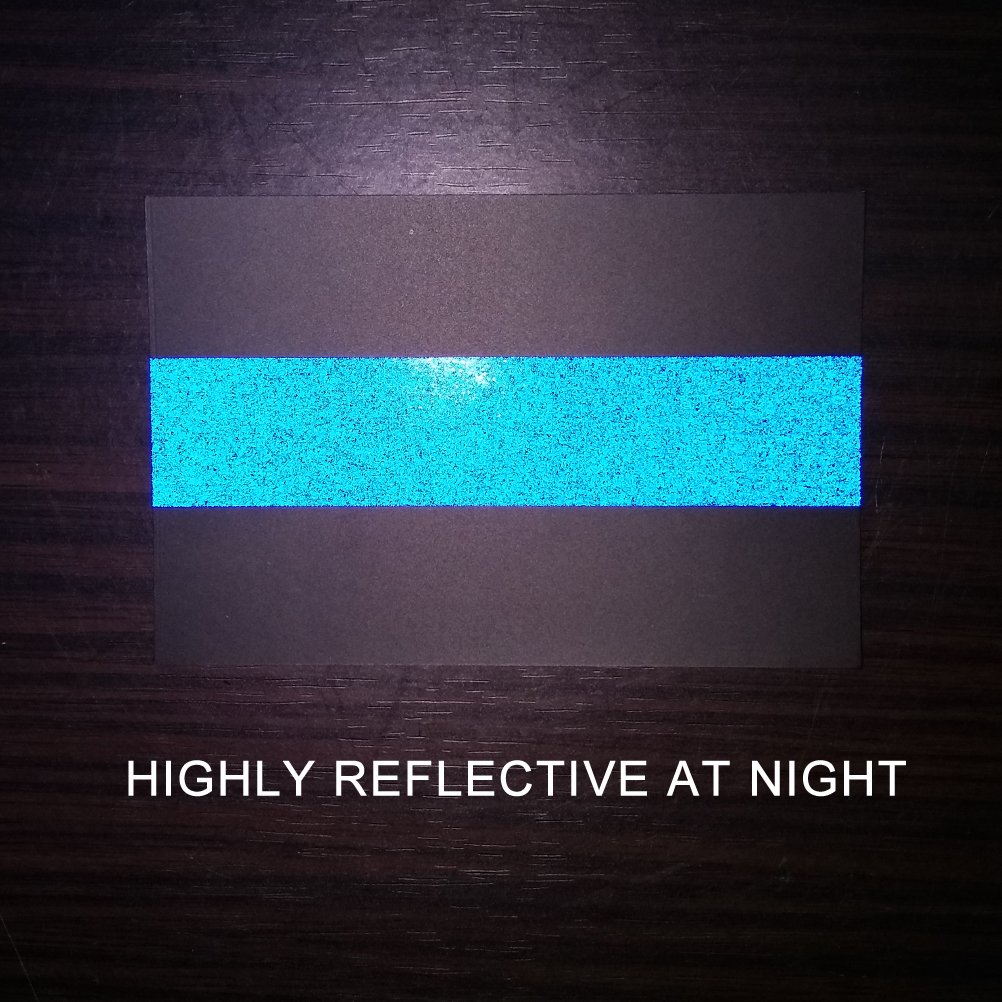 3 Pack Reflective Police Thin Blue Line Bumper Decal Stickers 4' x 2.6' | Compatible with Cars & Trucks, Honoring Police Law Enforcement Vinyl Window Laptop Tape
