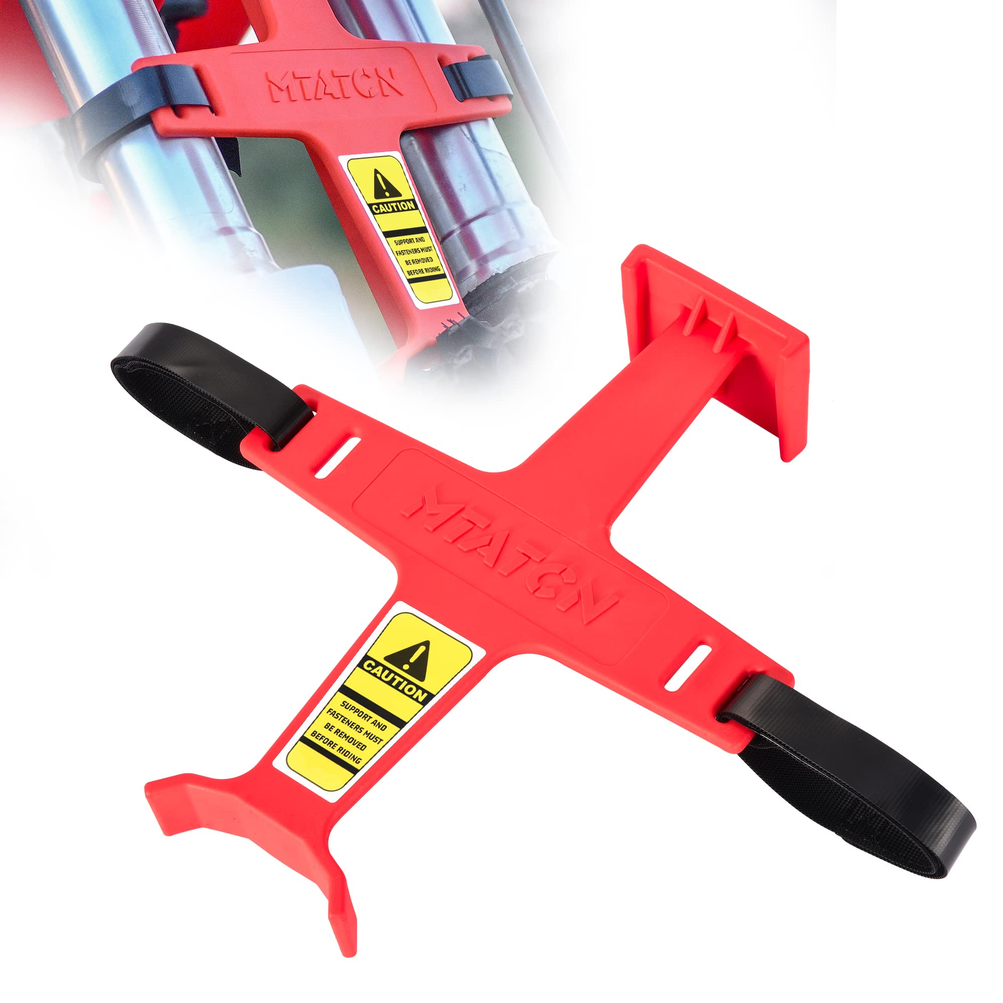 Rutu 10.9 Inch Universal Fork Guard Suspension Fork Support Guard Transportation Protector With 2 Hook And Loop Straps For Xc-W 250 Cr80 Cr250 Crf450R Xr650R Drz400S Klx 300R - Red