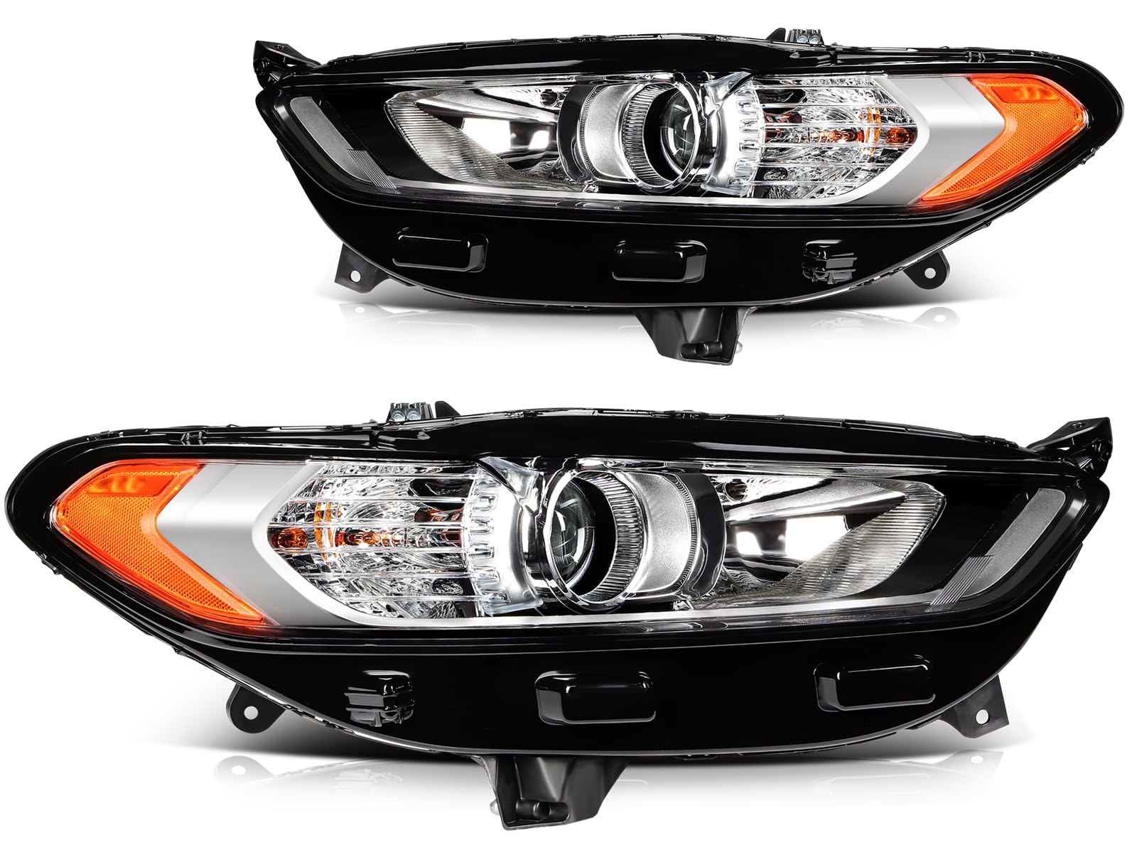LBRST Headlights Fit 1987-1989 for F-150, 1987-1989 for F-250, 1987-1989 for F-350 Driver & Passenger Side Headlight Assembly Bl